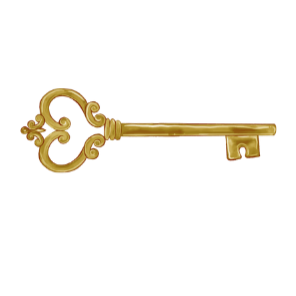 BuySell Studio gold key logo mark