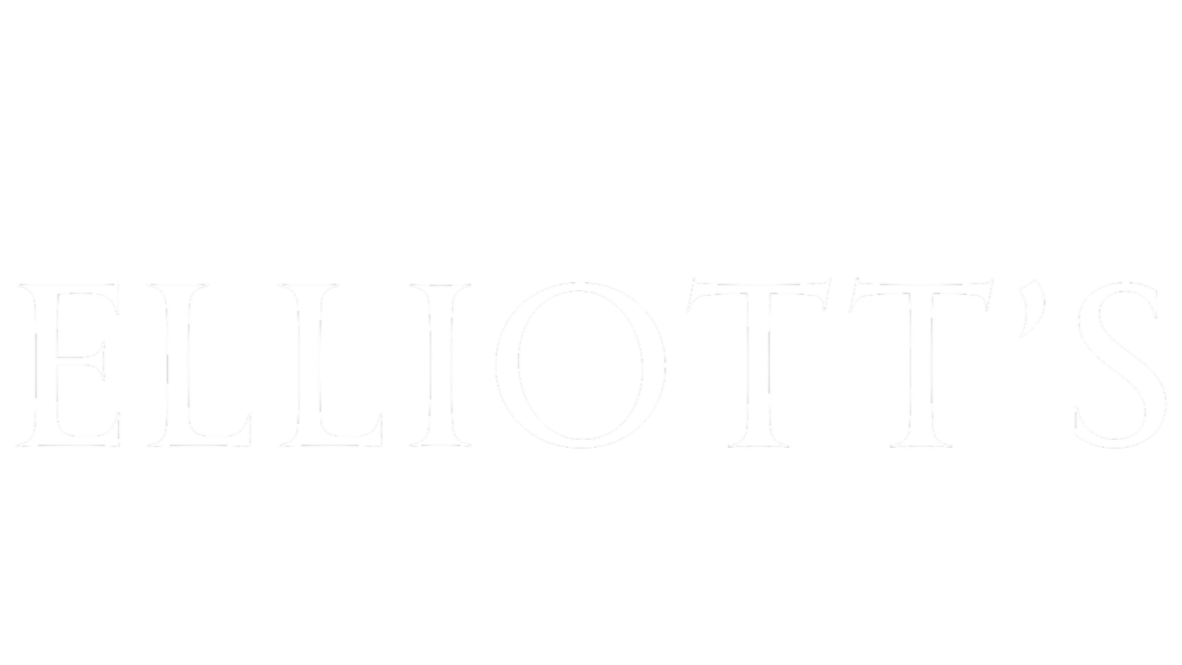 Elliott's logo in white text on a black background