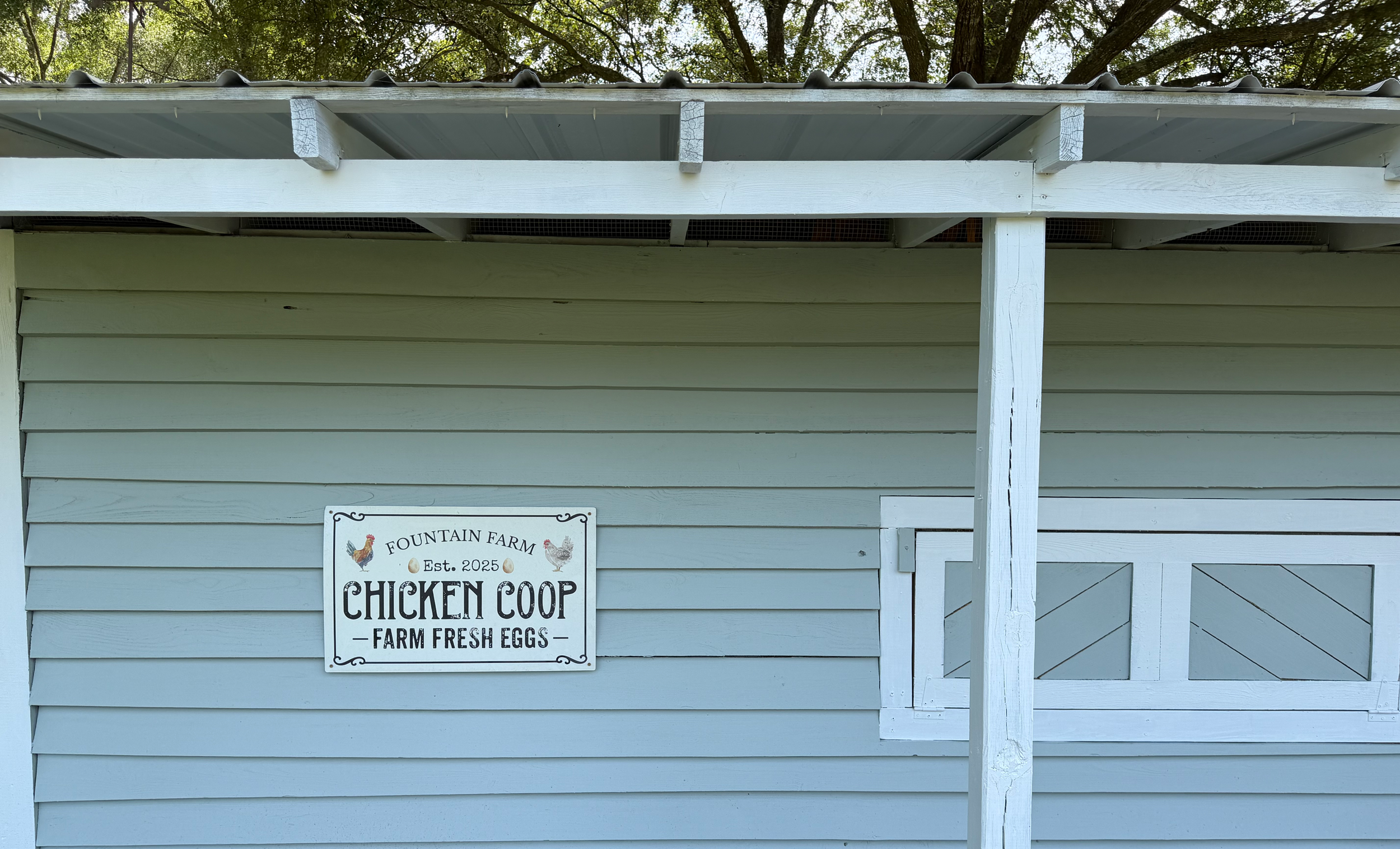 Fountain Farm Chicken Coop Sign