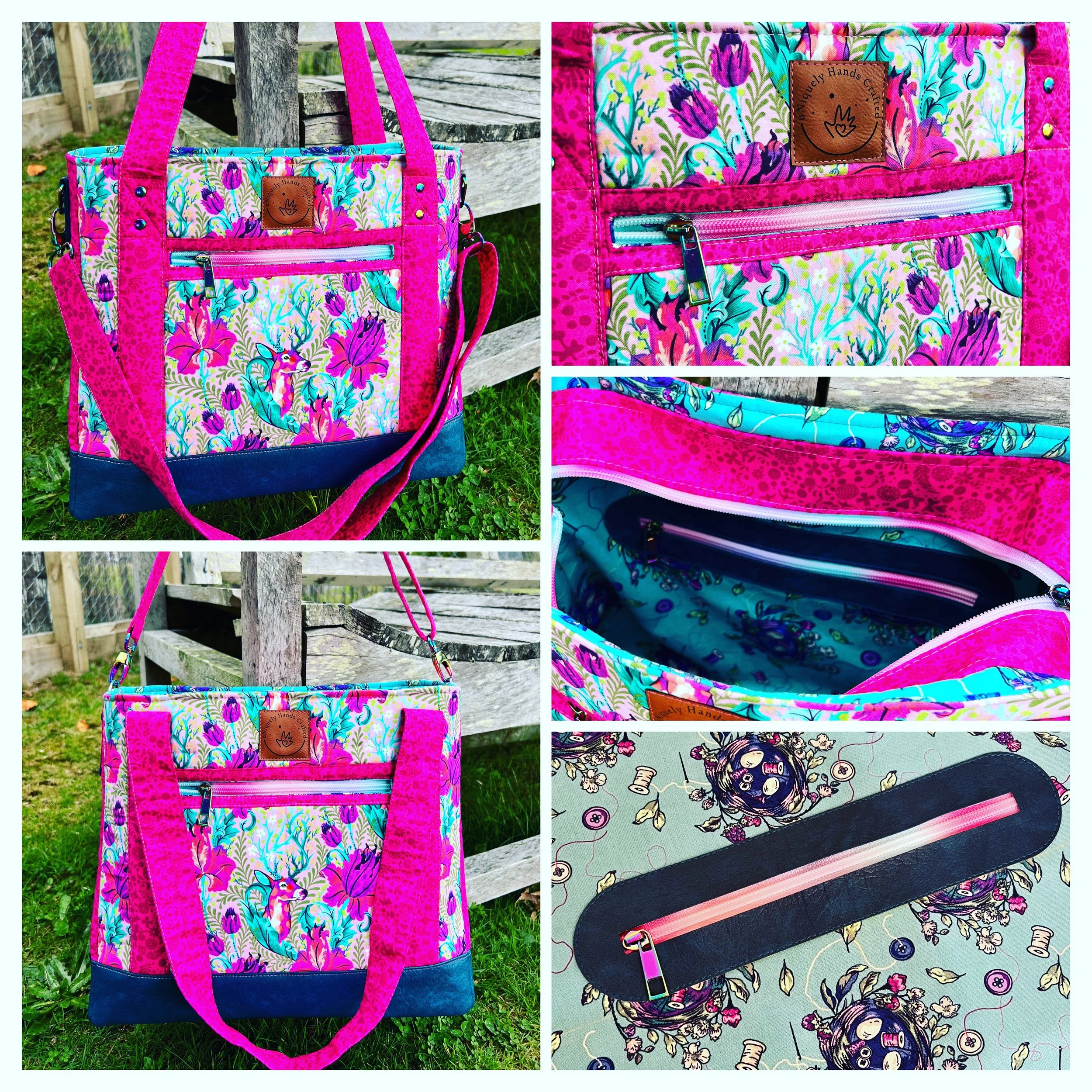 Custom handcrafted laptop bag from the uNiquely Hands Crafted Collection, created in fabric personally chosen by the customer.