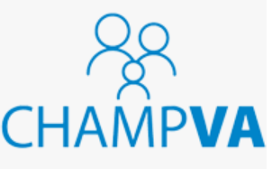 Logo for CHAMP VA featuring two stylized human figures and the text 'CHAMP VA' in blue.