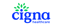 Cigna Healthcare logo with a green leaf symbol above the company name