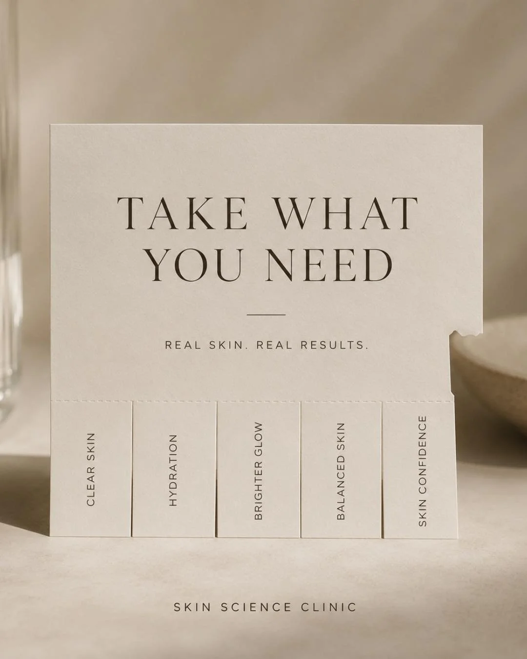 Take what your skin needs!

Every treatment should have a purpose. Every recommendation should be tailored. Because the best results come from giving your skin exactly what it needs.