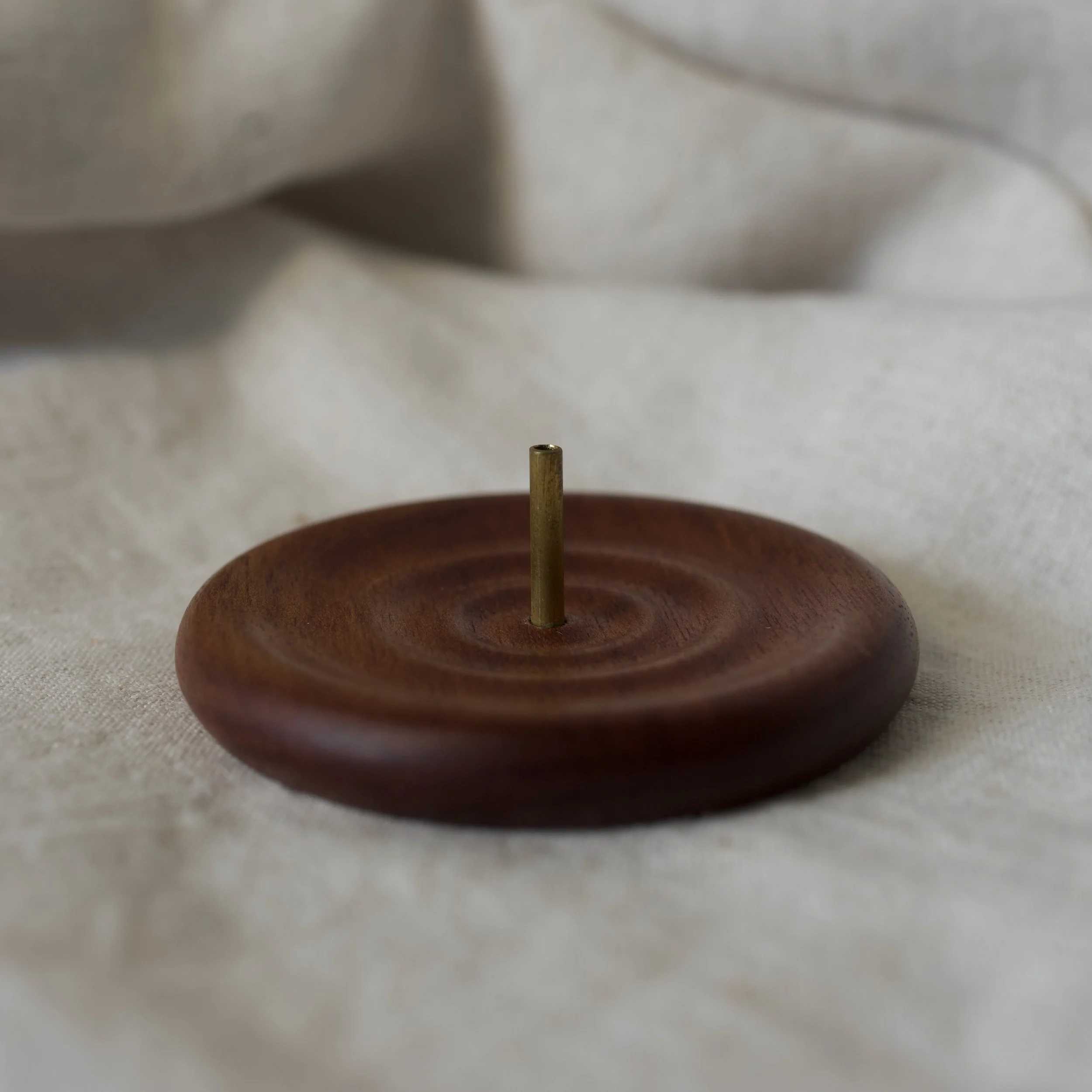 Mahogany and Ebony Ripple Incense Holder
