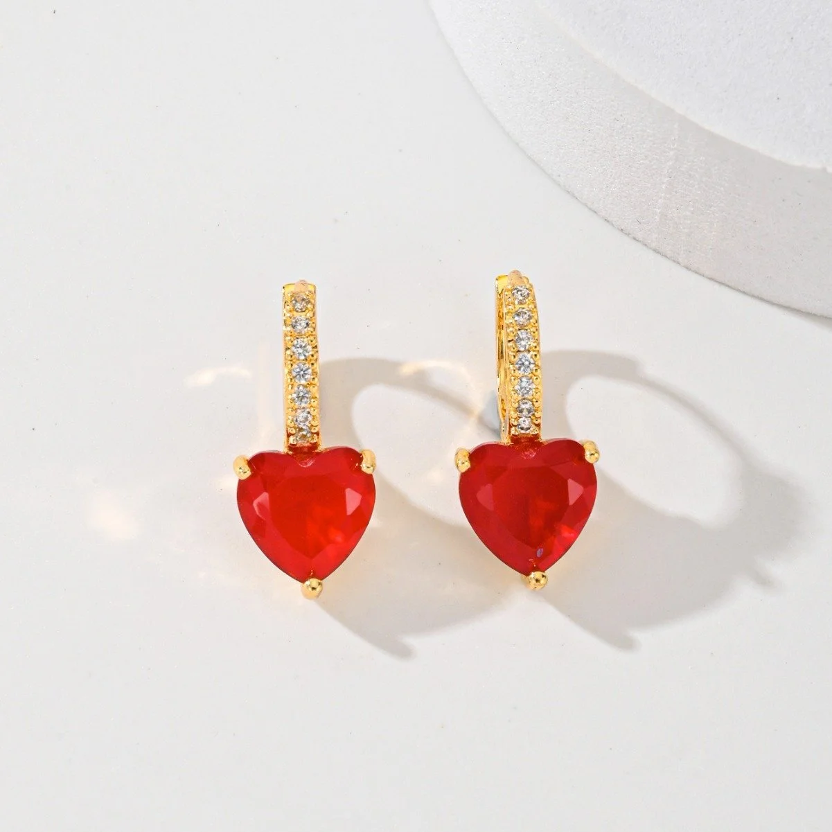 Fashion Multi-color Copper Earrings Studded With Zircon