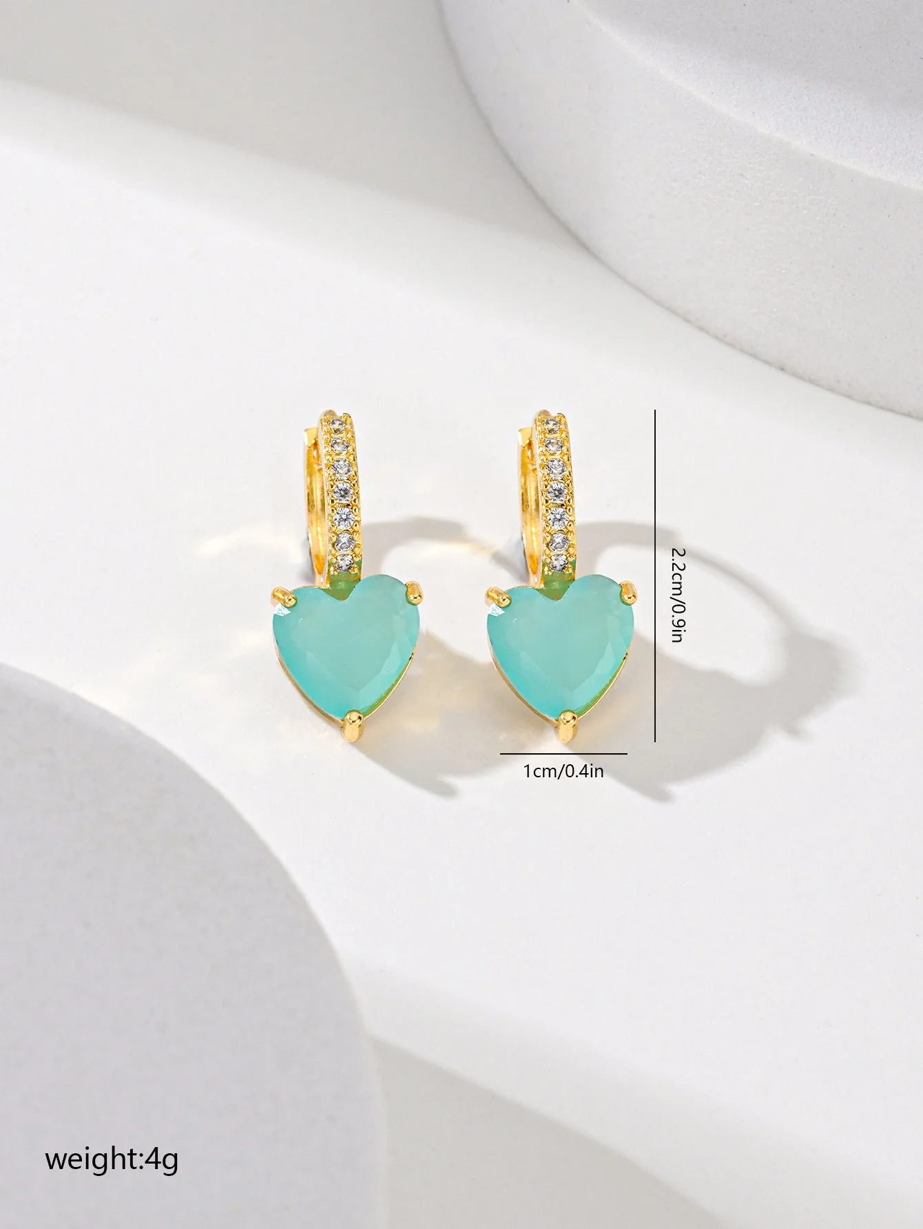 Fashion Multi-color Copper Earrings Studded With Zircon