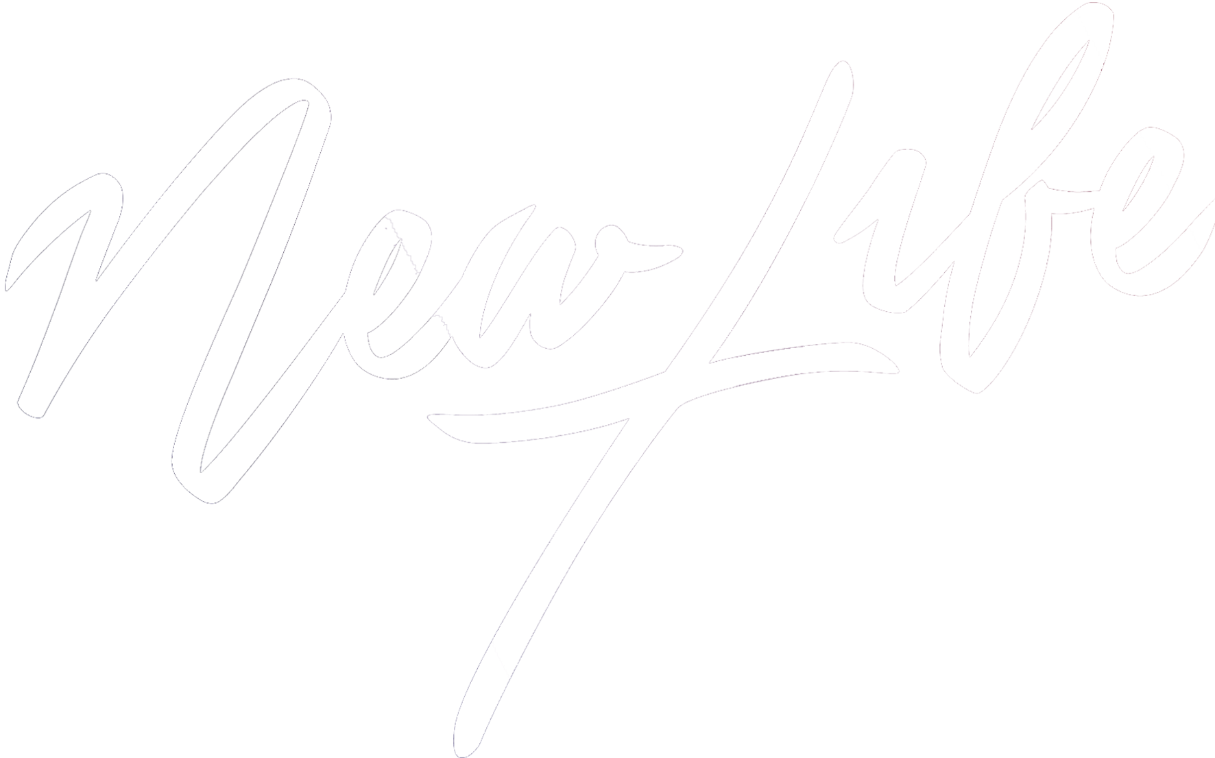 The phrase "New Life¨ written in white cursive script on a black background.