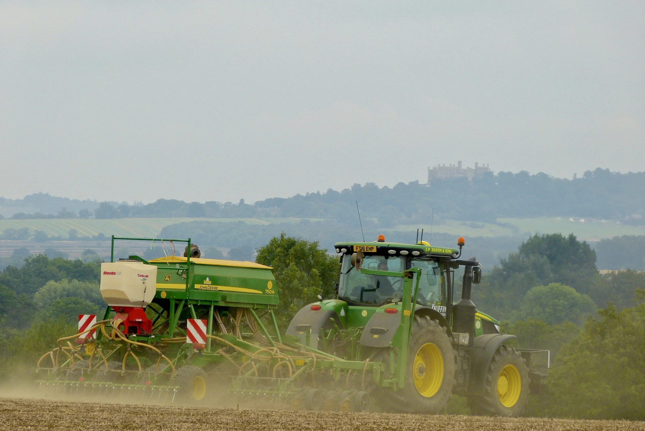 Drilling the wildflower meadow