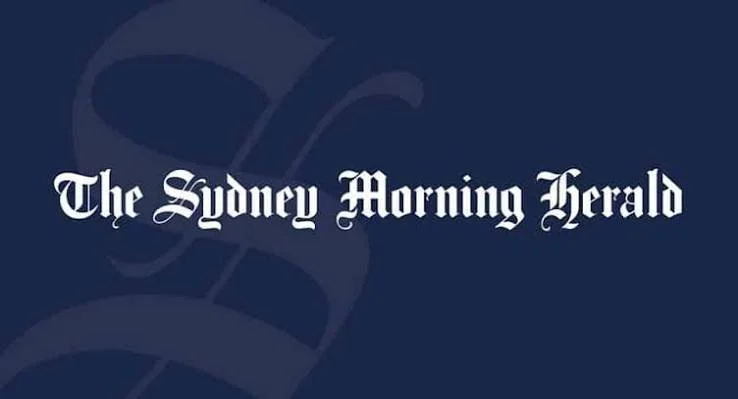 The Sydney Morning Herald logo with a dark blue background and white text.