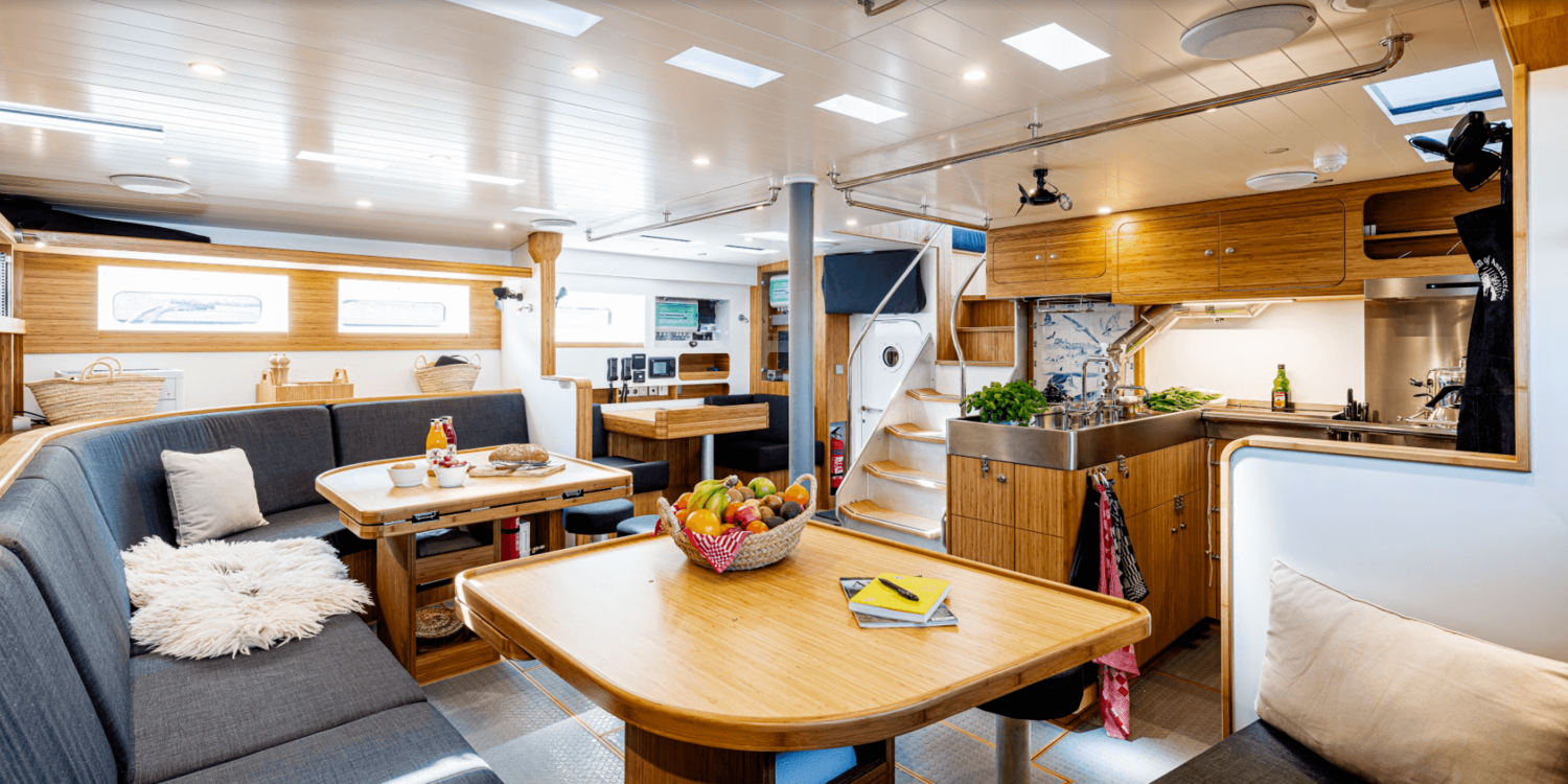 Expedition yacht interior
