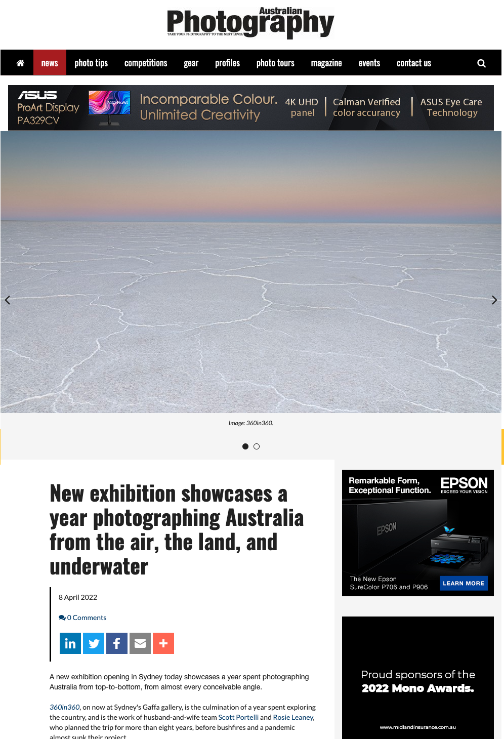 A snowy white salt flat under a pastel-colored sky at sunset or sunrise.