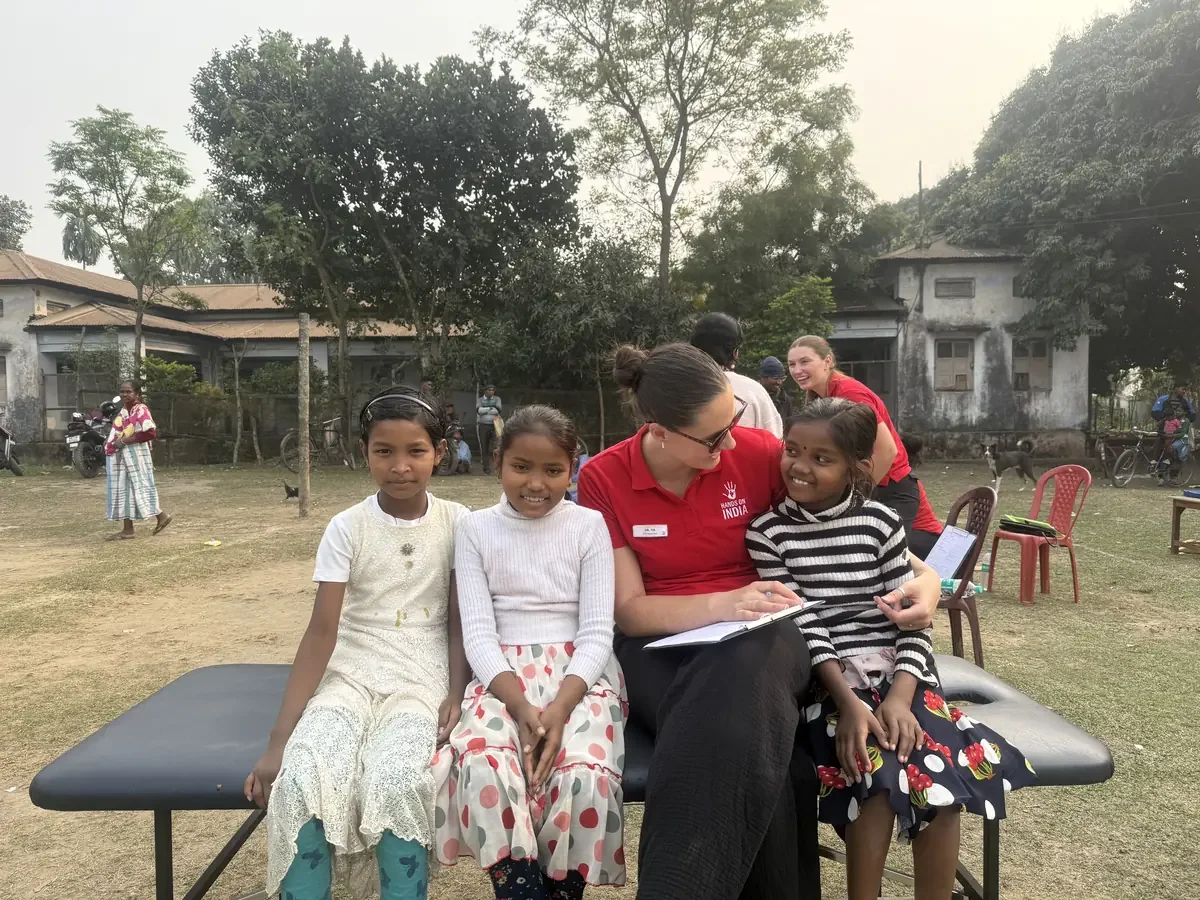 Dr Tia Deoki with Hands on India Chiropractic project in India