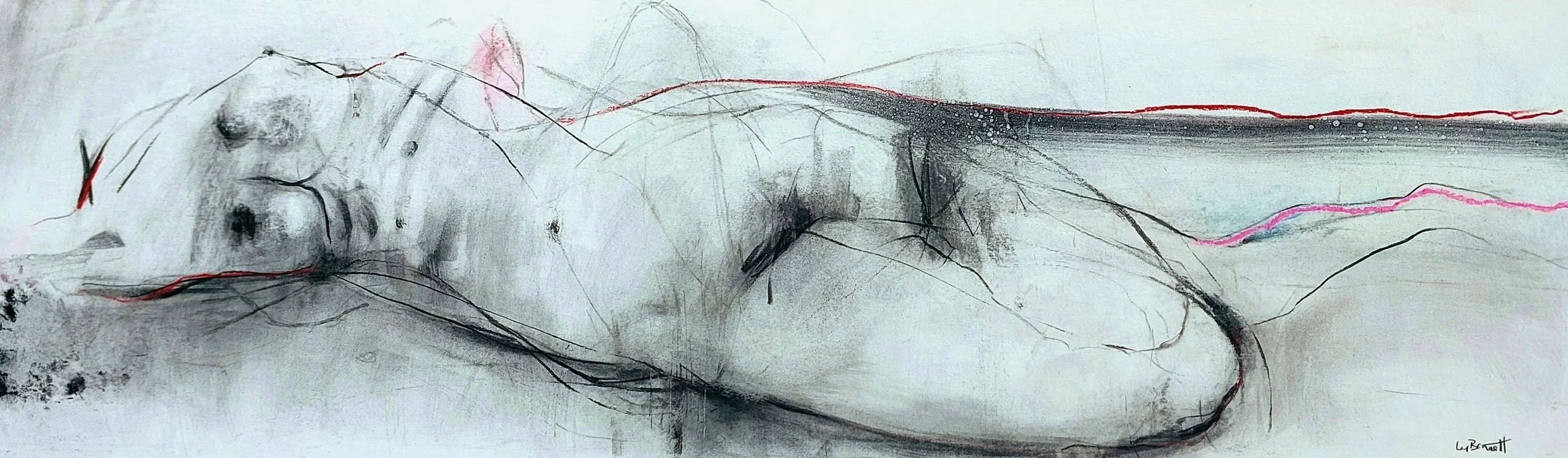 Book of Days | Charcoal and pastel drawing | Lu Bennett