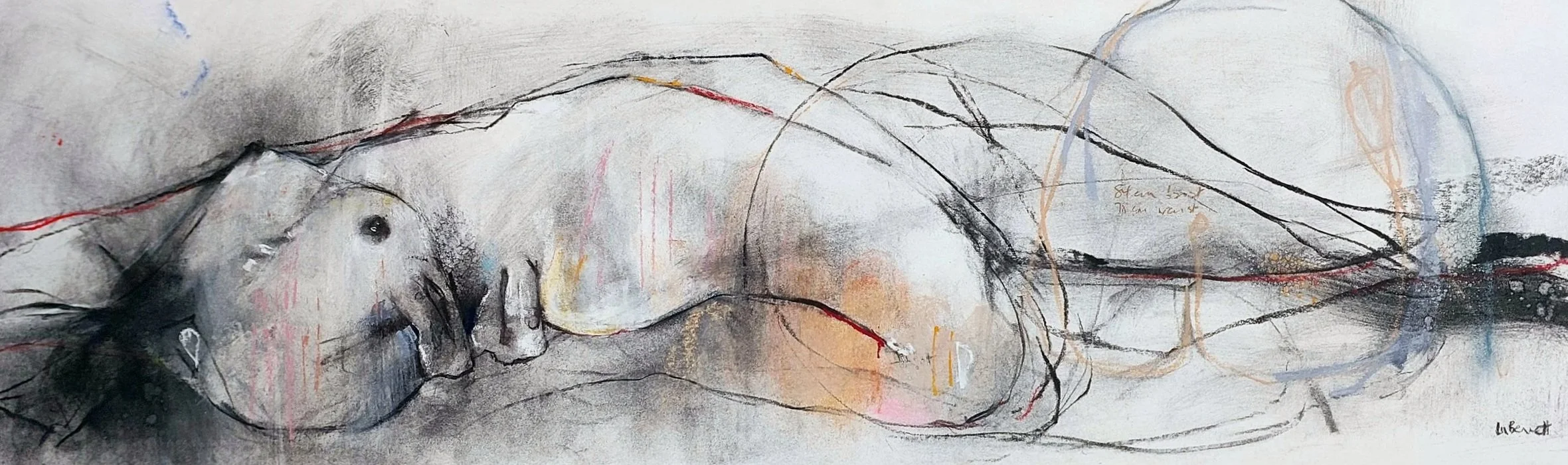Book of Days | Charcoal and pastel drawing | Lu Bennett
