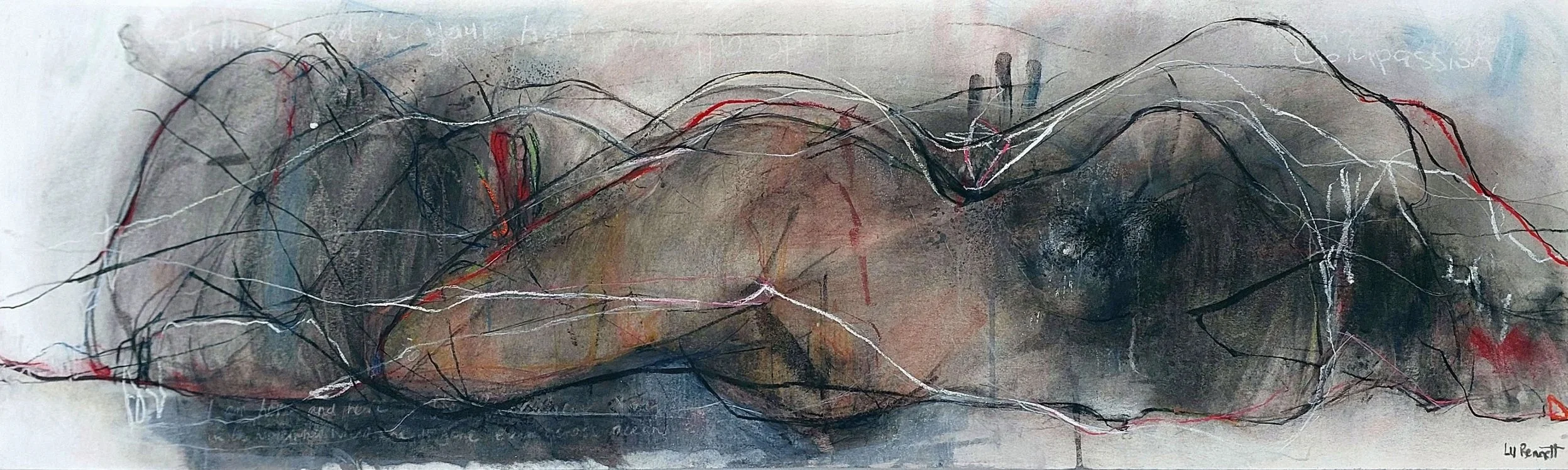 Book of Days | Charcoal and pastel drawing | Lu Bennett