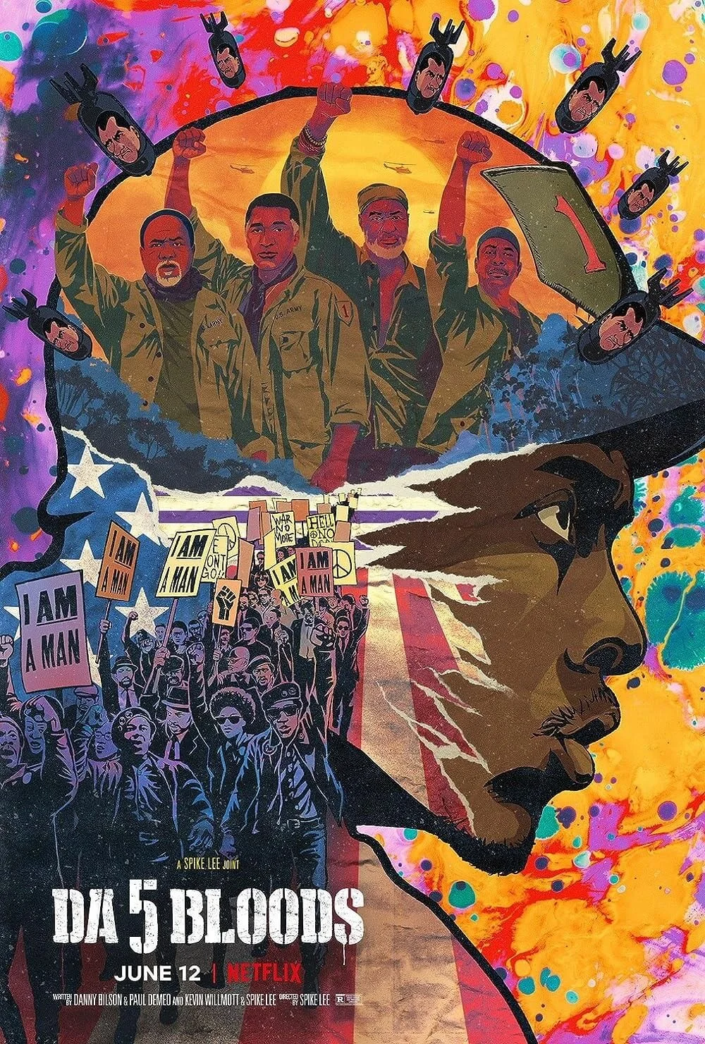 Da-5-Bloods-(2020, Spike Lee -Psychodelic Poster).jpg