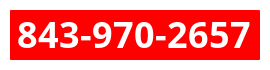 Red rectangle with white phone number 843-970-2657