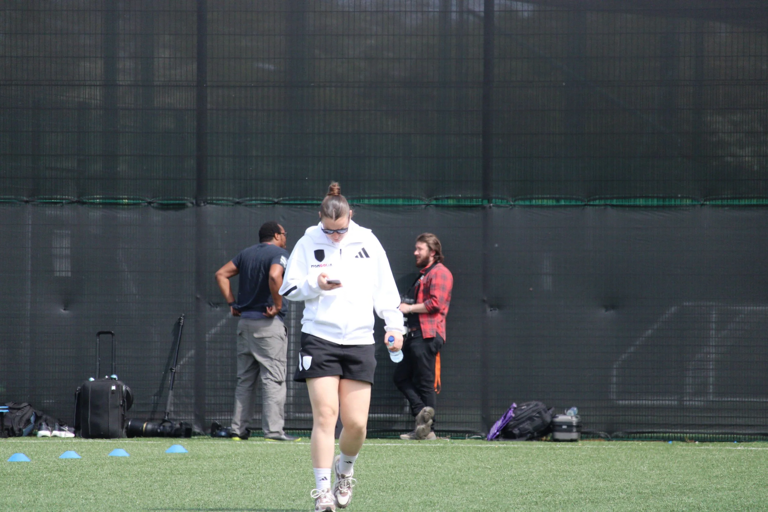 Madi Parsonson on a pre-match walk.