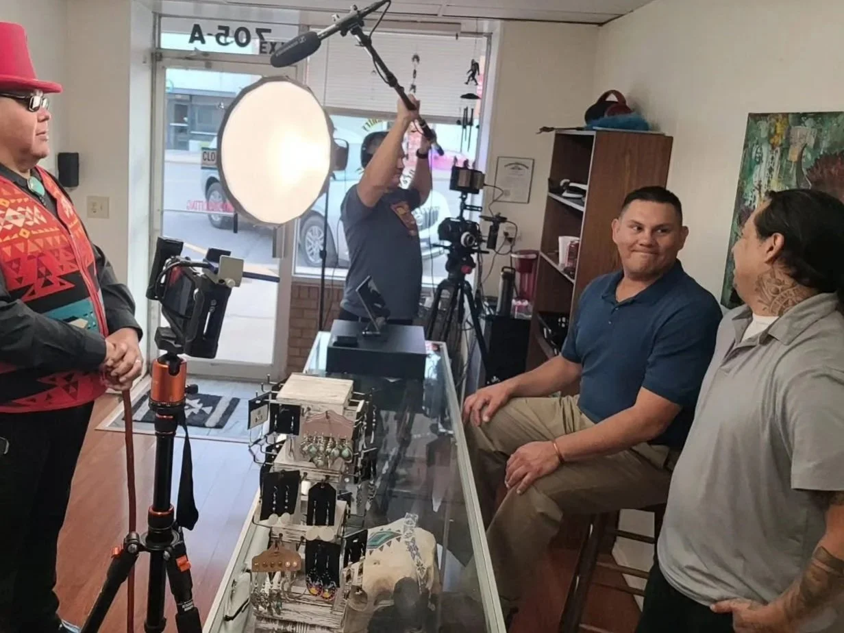 Behind the scenes of our Rez Clerks shoot.