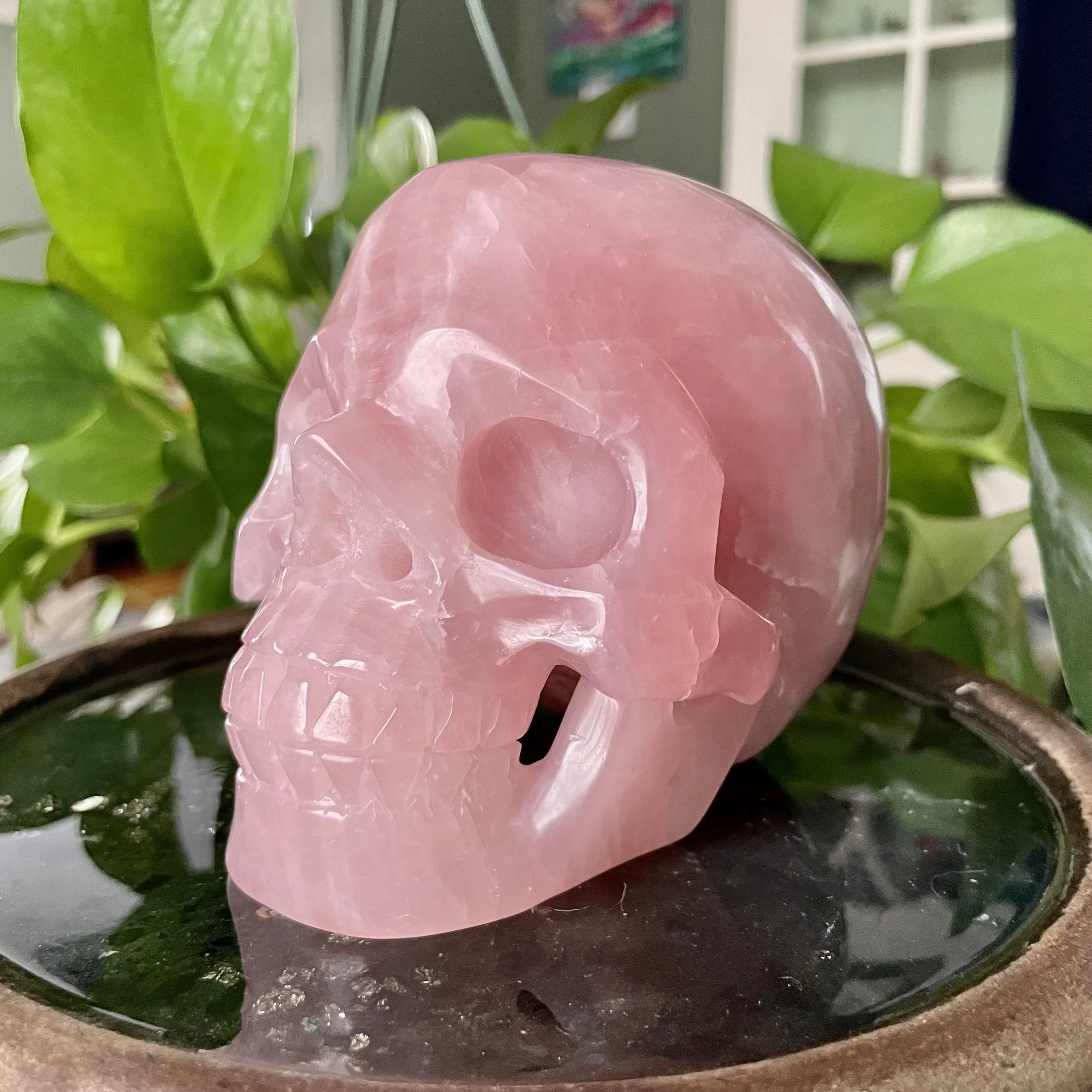 Rose Quartz Crystal Skull (Detachable Mandible)