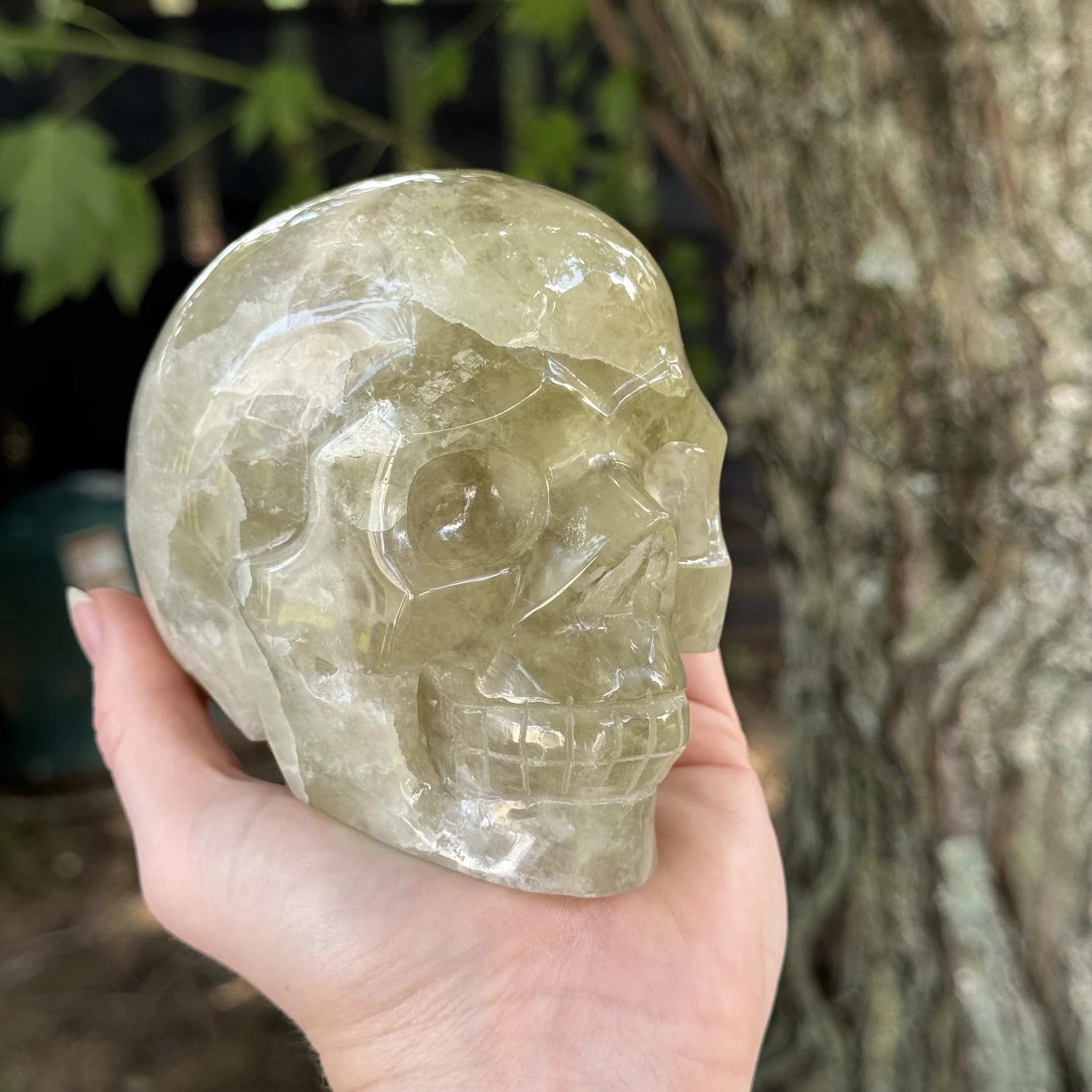 Citrine Crystal Skull