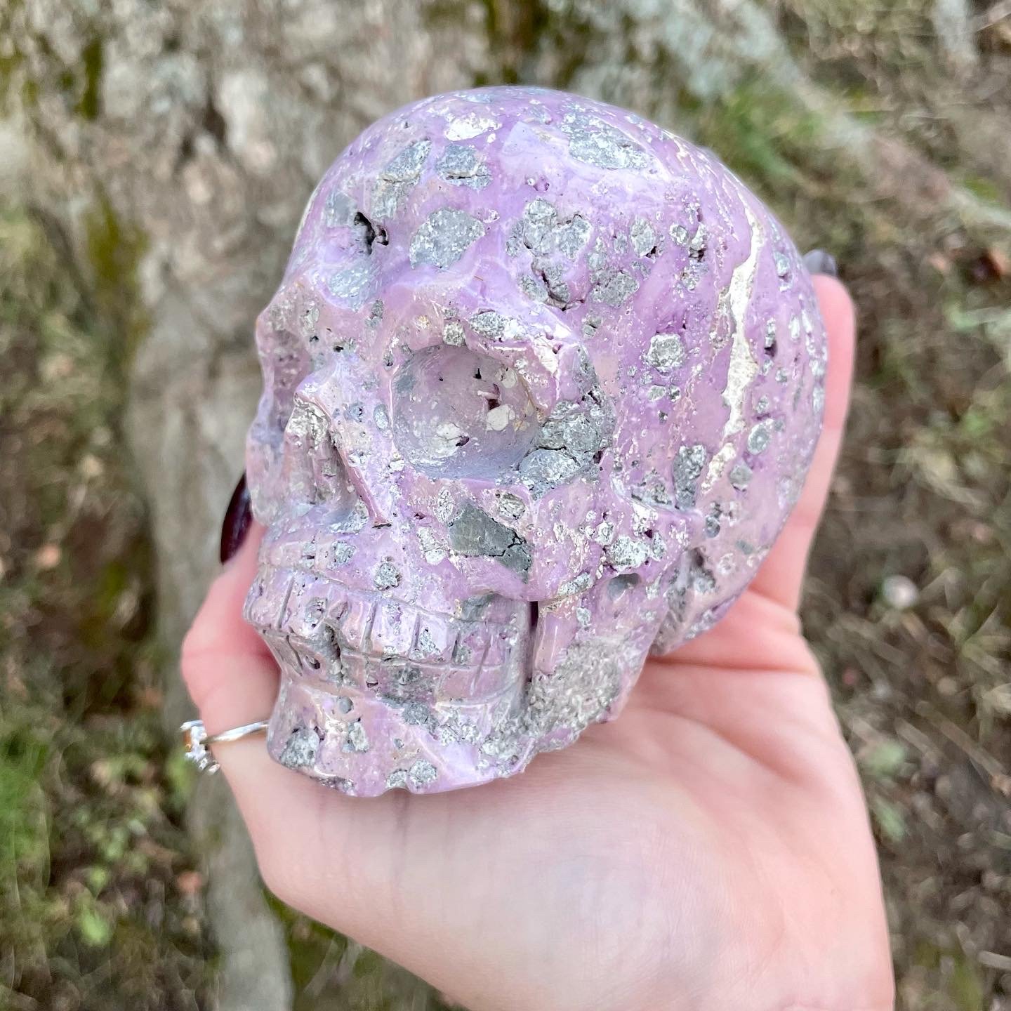 Phosphosiderite Crystal Skull