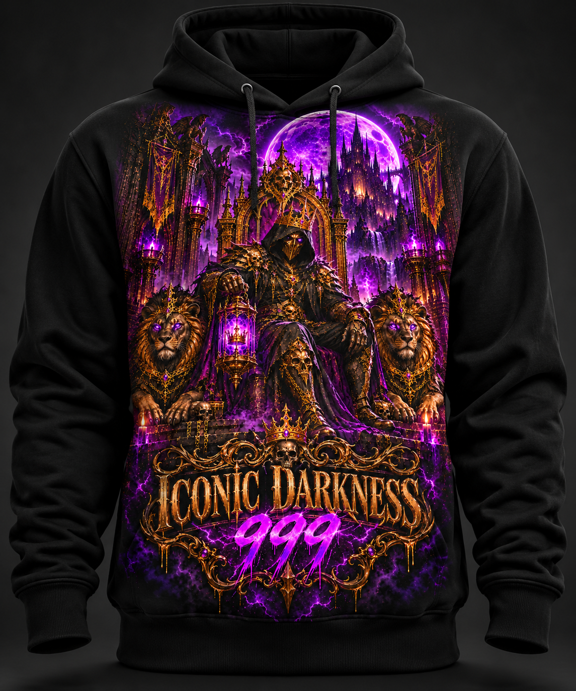 The Watcher Hoodie - Iconic Darkness 999 Throne King Pullover Hoodie