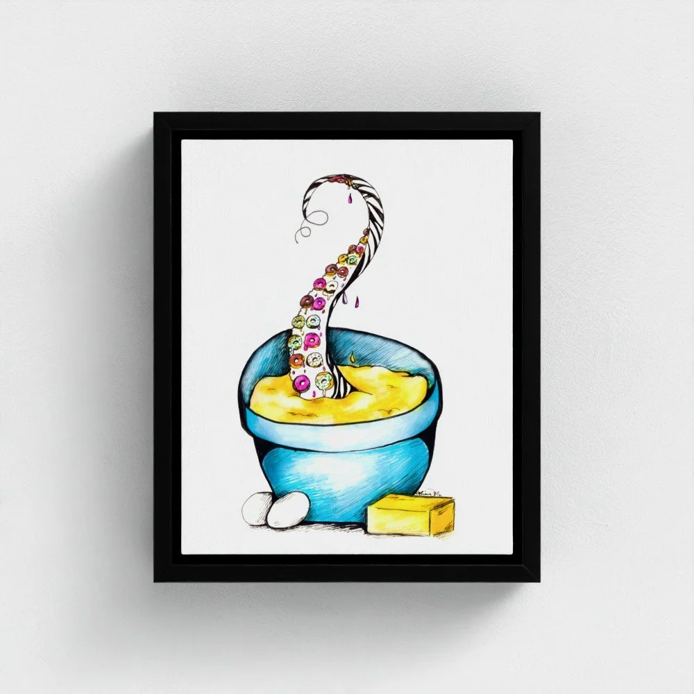 Delectably Dangerous Framed Canvas Print