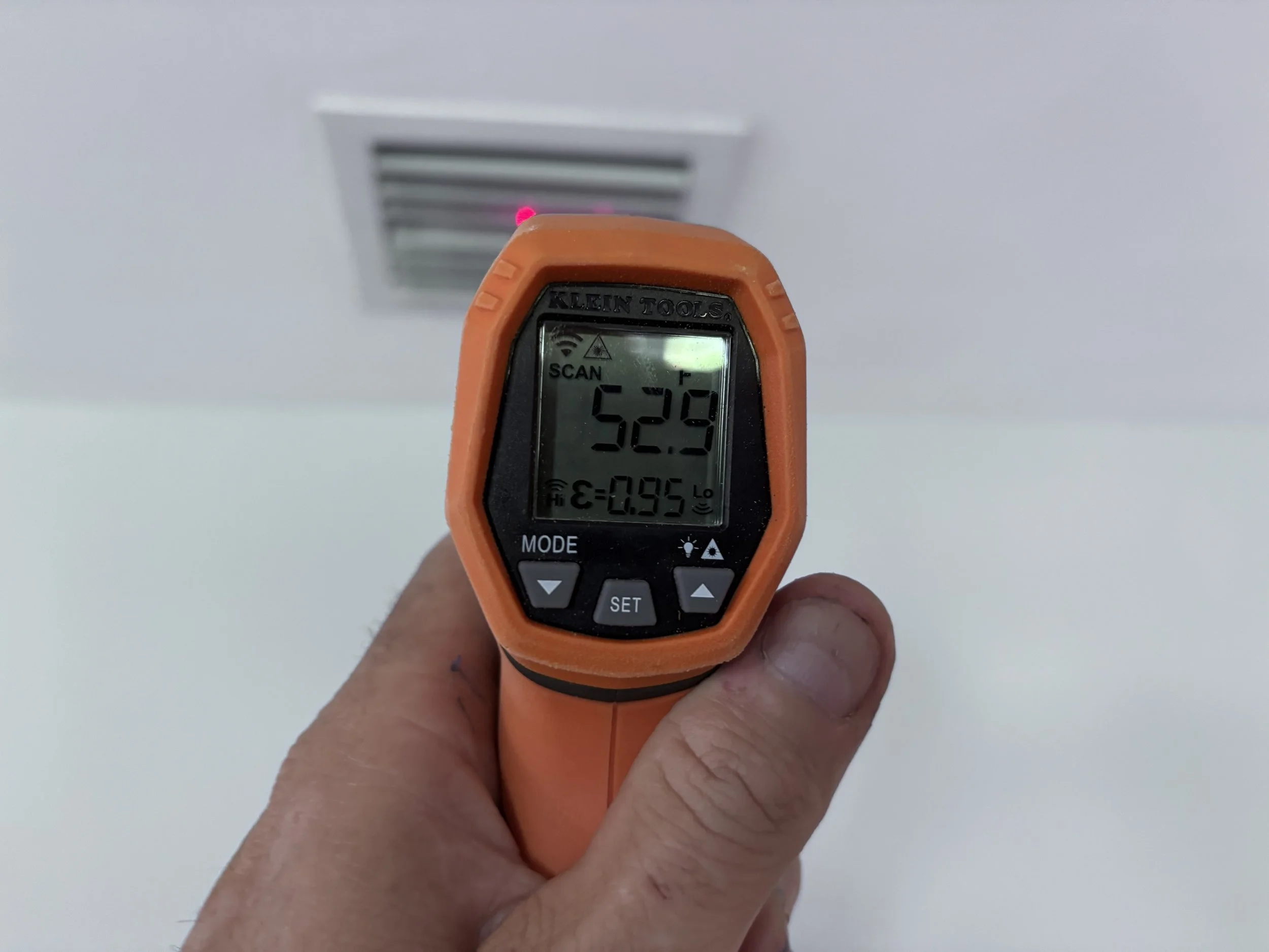 Checking the AC temp in FLorida
