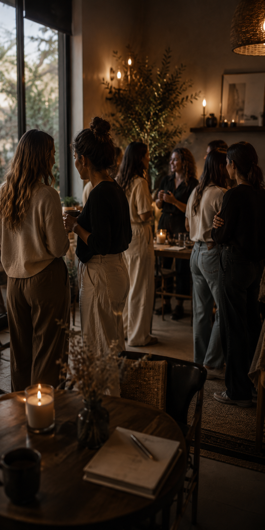 Group wellness workshop led by Talya James, creating meaningful experiences through personal growth, team development, mindfulness, and community connection.