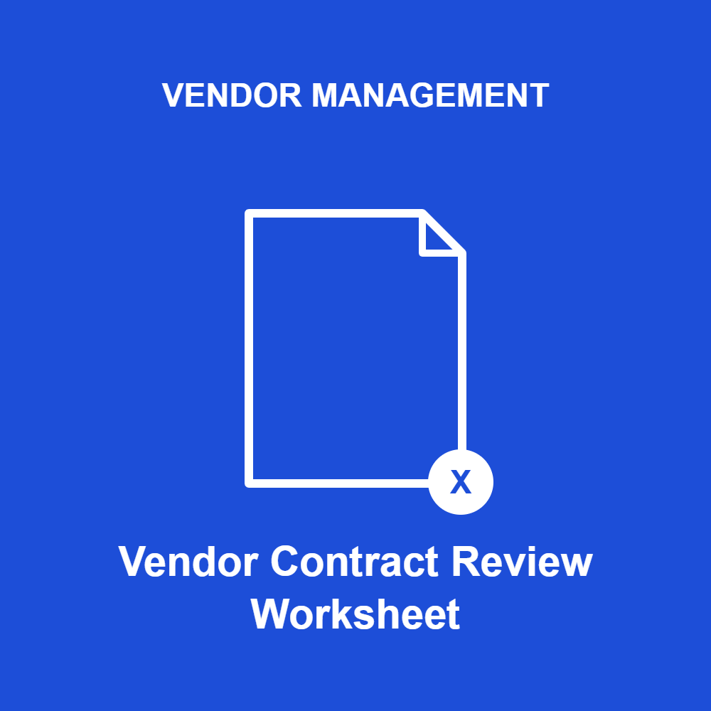 Vendor Contract Review Worksheet