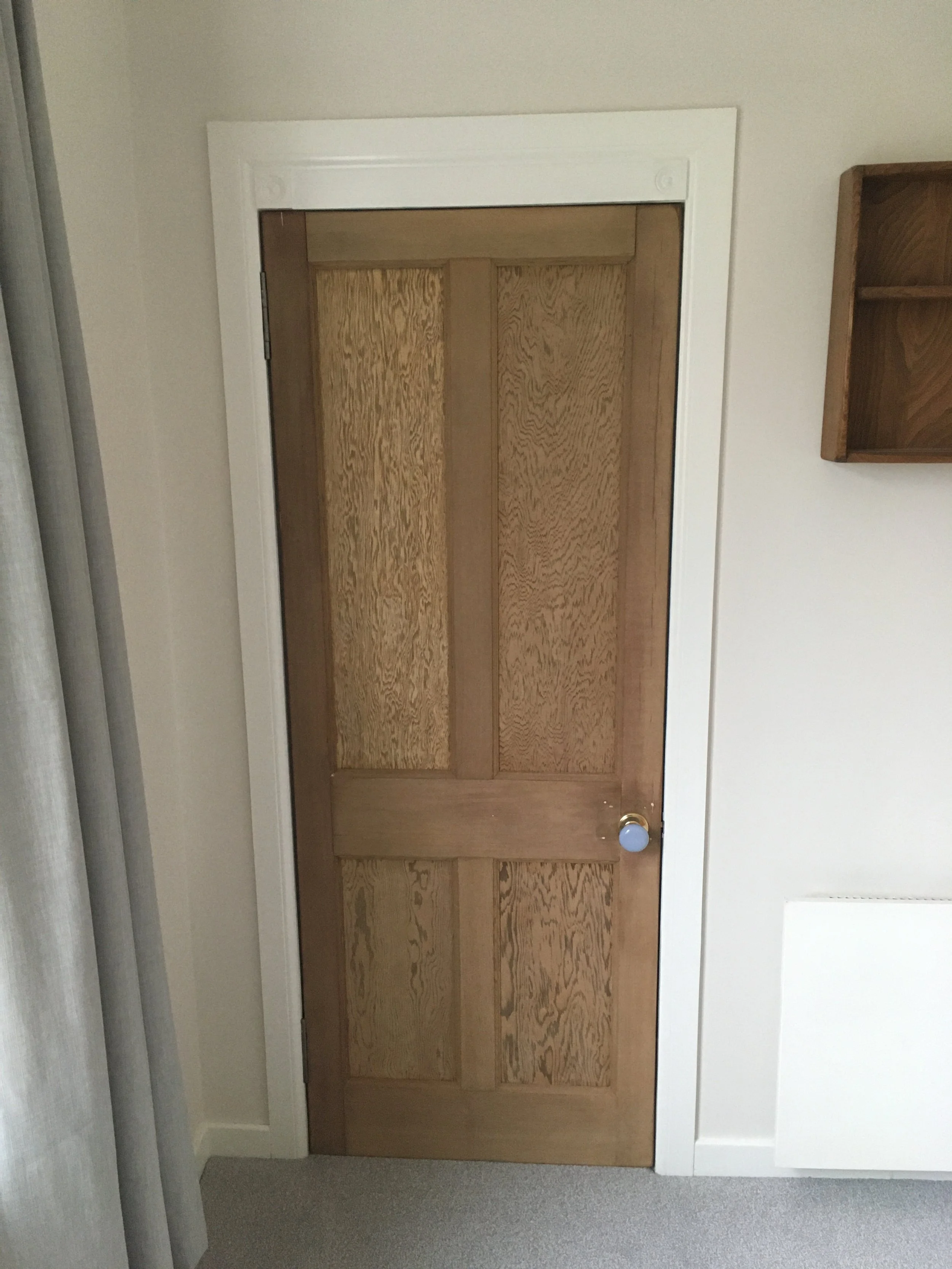 End result with room painted and carpet in