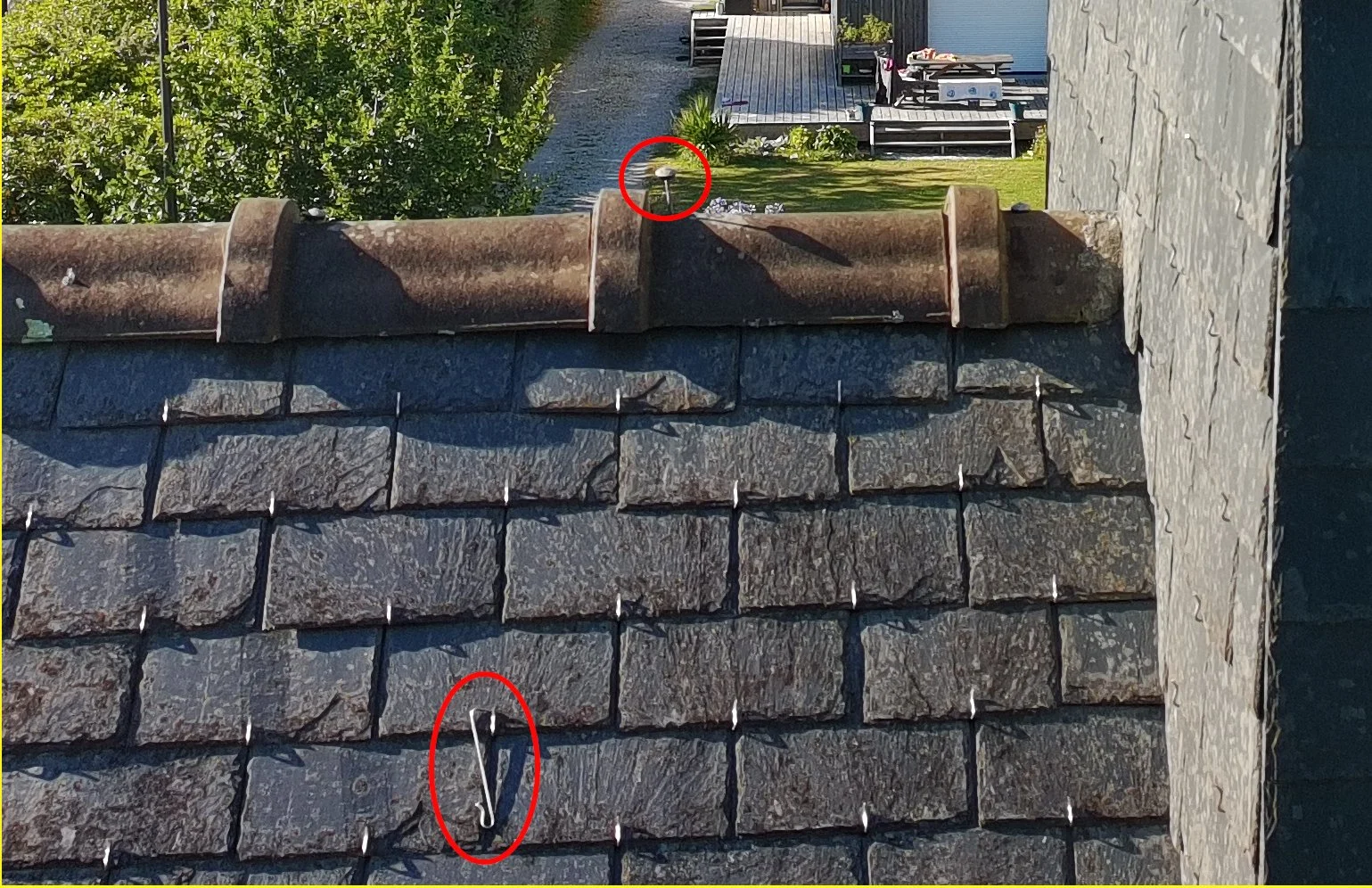 Constat de défauts sur une toiture