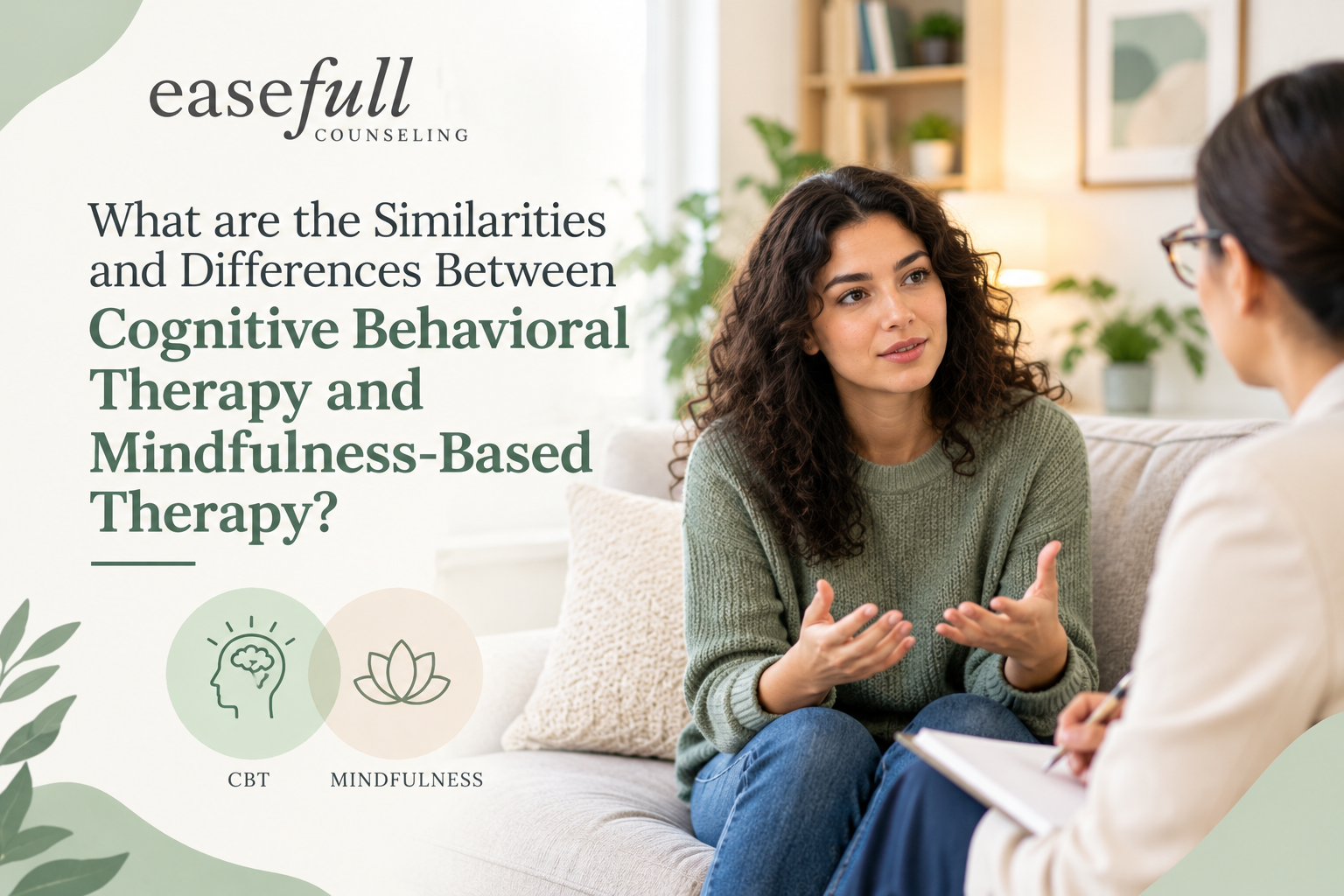 What are the Similarities and Differences between Cognitive Behavioral Therapy and Mindfulness-Based Therapy?