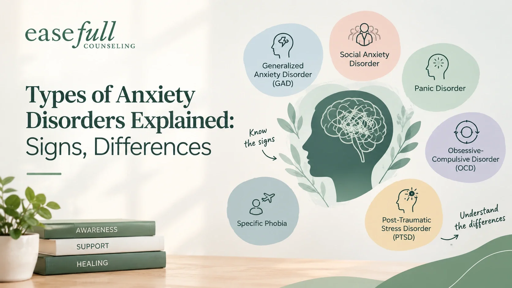 Types of Anxiety Disorders Explained: Signs, Differences, and When to Seek Therapy