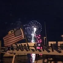 Watching fireworks on an Elligail Charters excursion