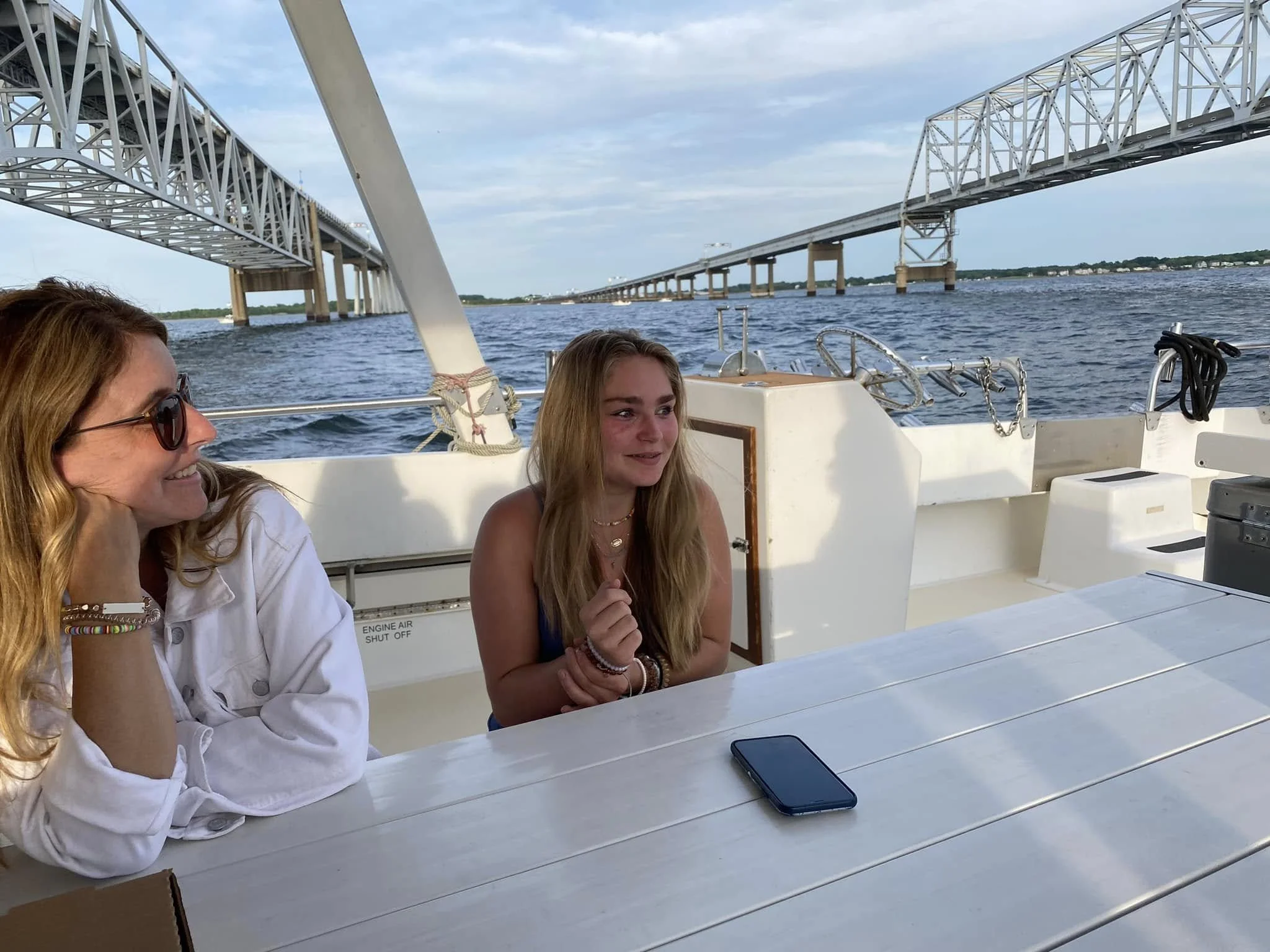 Cruising by the Chesapeake Bay Bridge on an Elligail Charters excursion