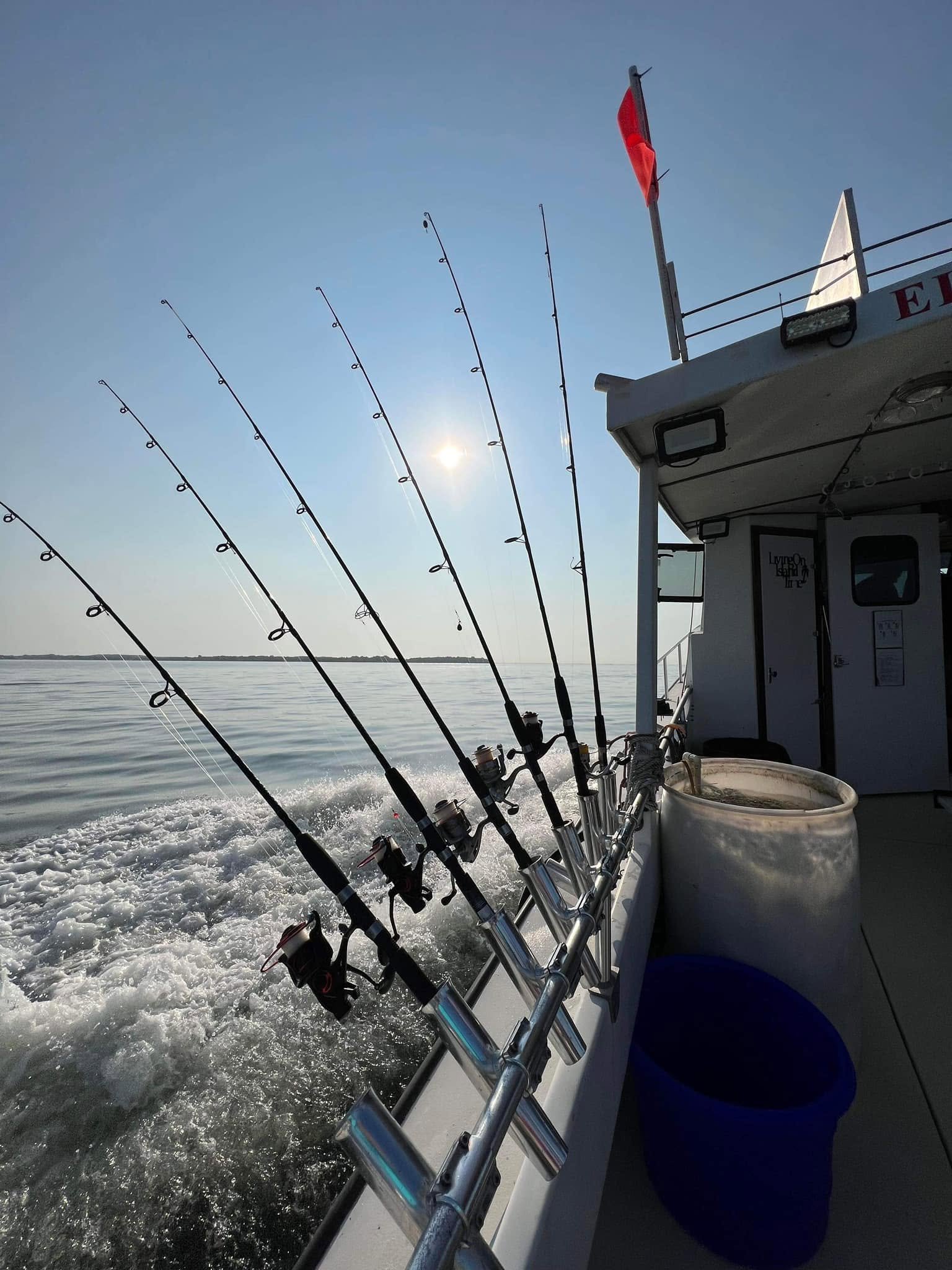 Fishing Roda in the Sunset on an Elligail Charters excursion