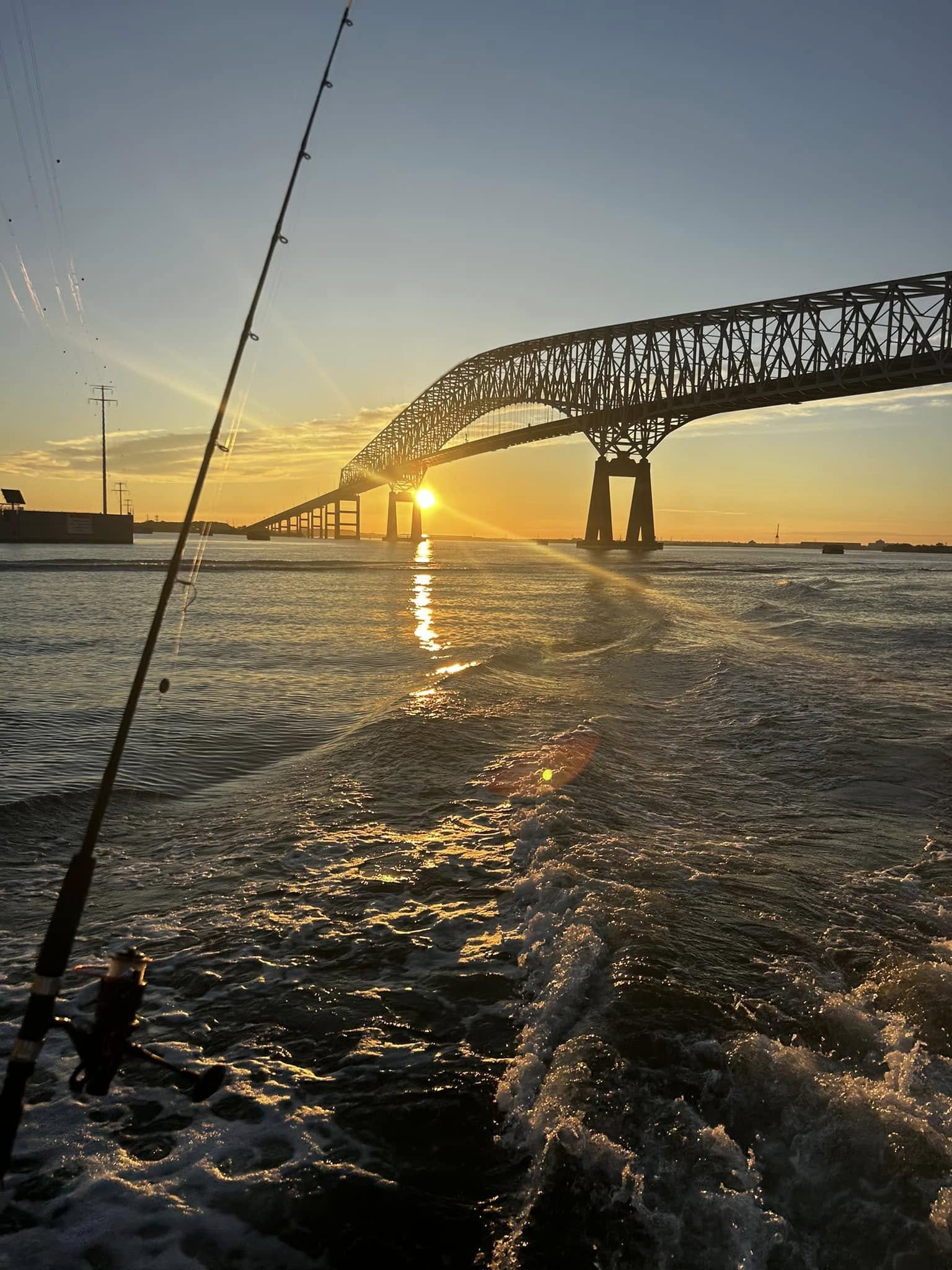 Photo of sunsey at the Chesapeake Bay Bridge