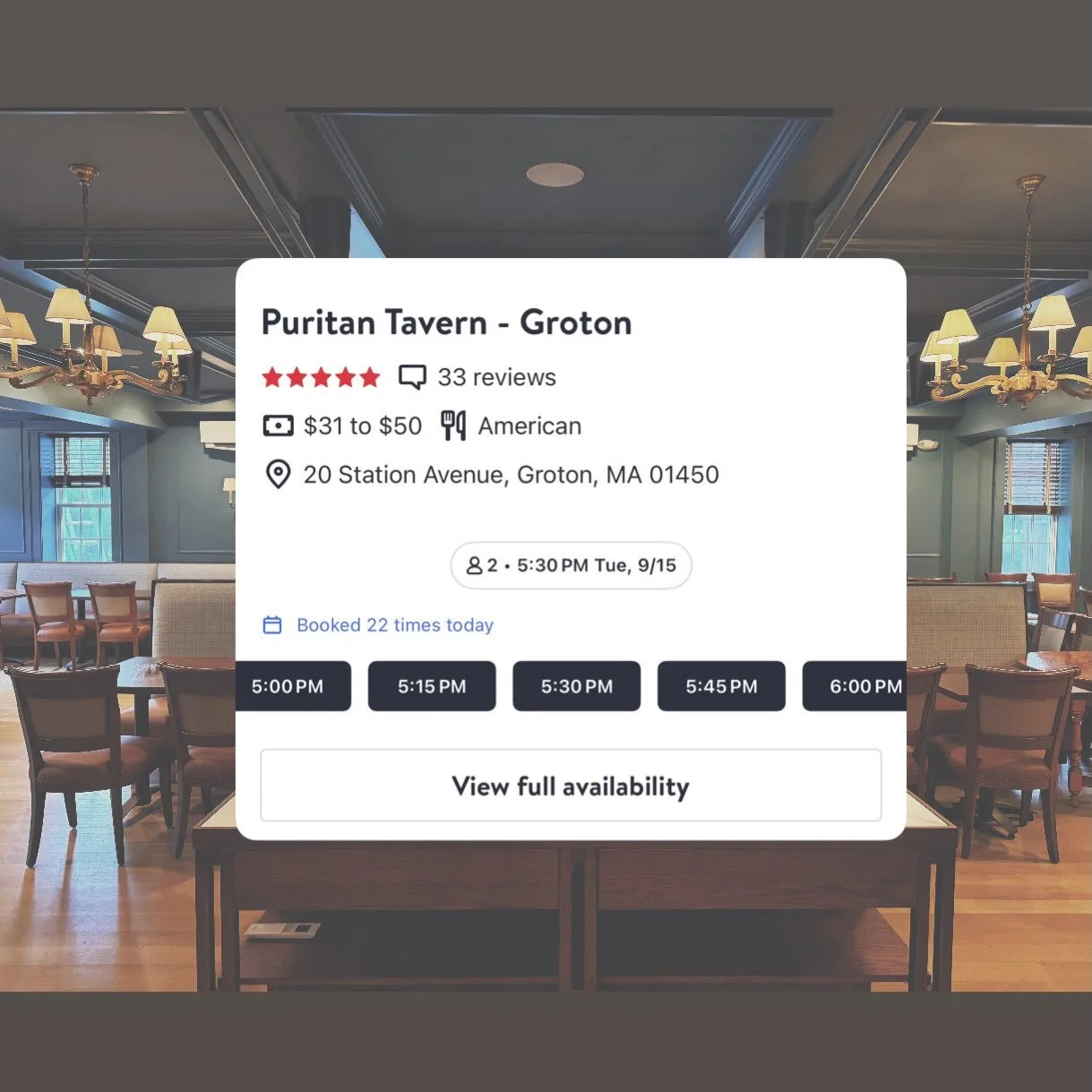 Reservations are now available on @opentable! 

We'll be open Tuesday - Saturday, starting at 5pm. See you on September 15th!
