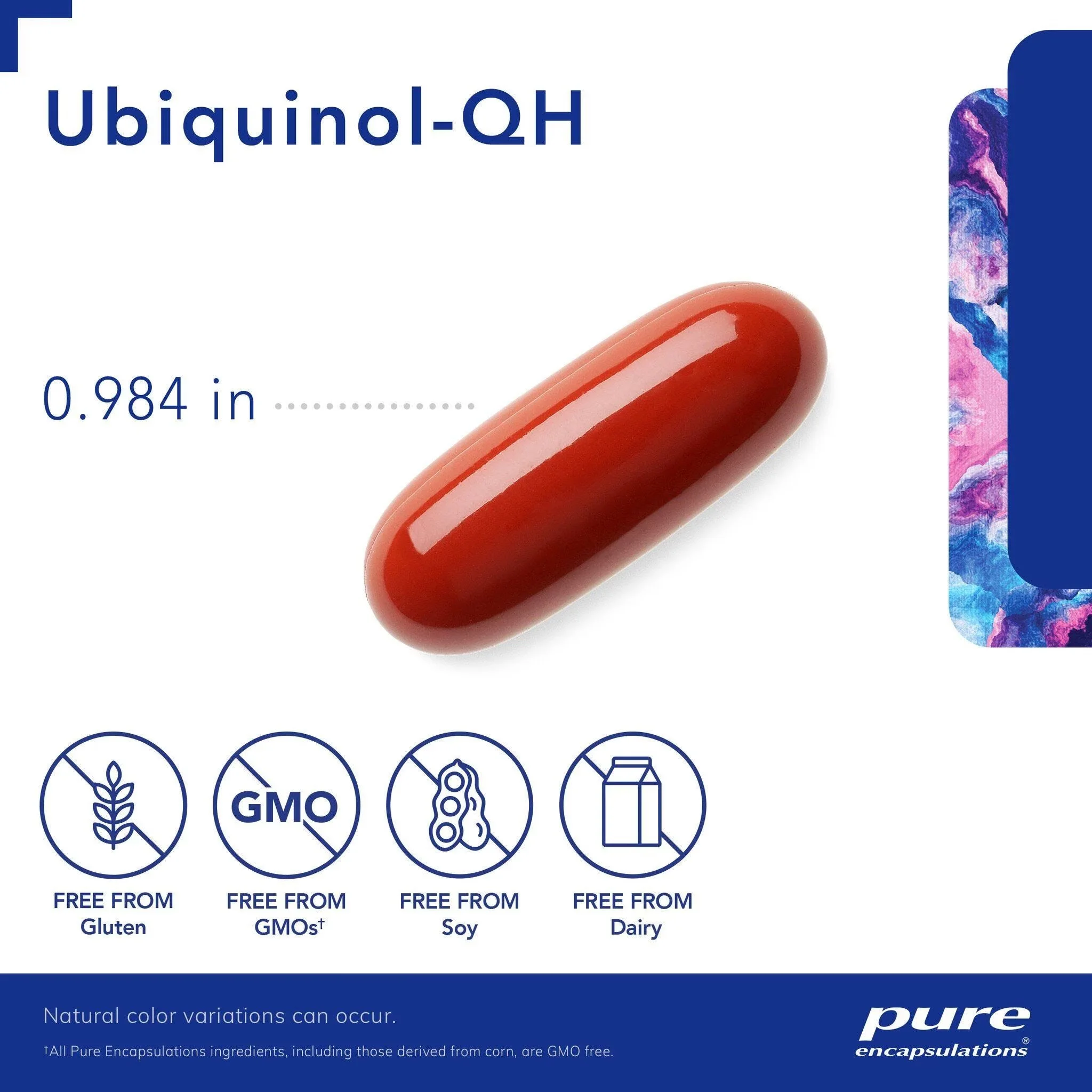 Pure Encapsulations Ubiquinol-QH 100 mg Kaneka Ubiquinol softgels for cellular energy, cardiovascular wellness and antioxidant support.