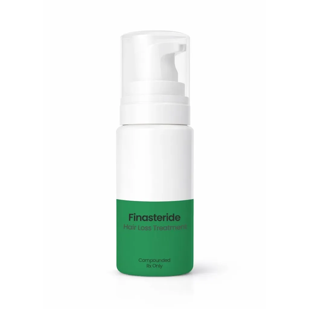 Compounded finasteride hair-loss treatment pump bottle