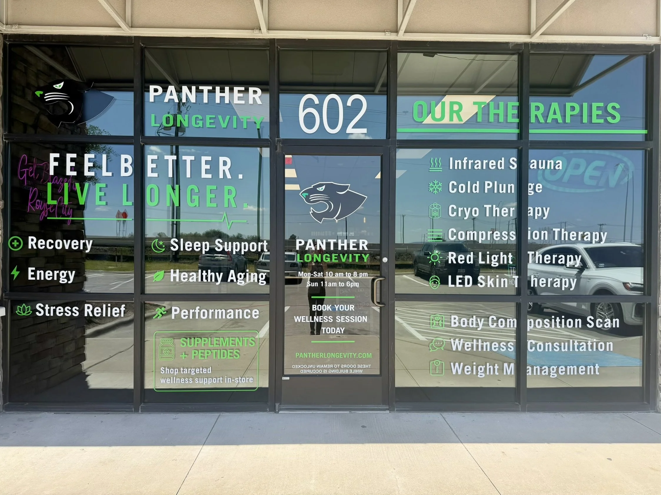 Panther Longevity supplement and wellness store in Royse City Texas