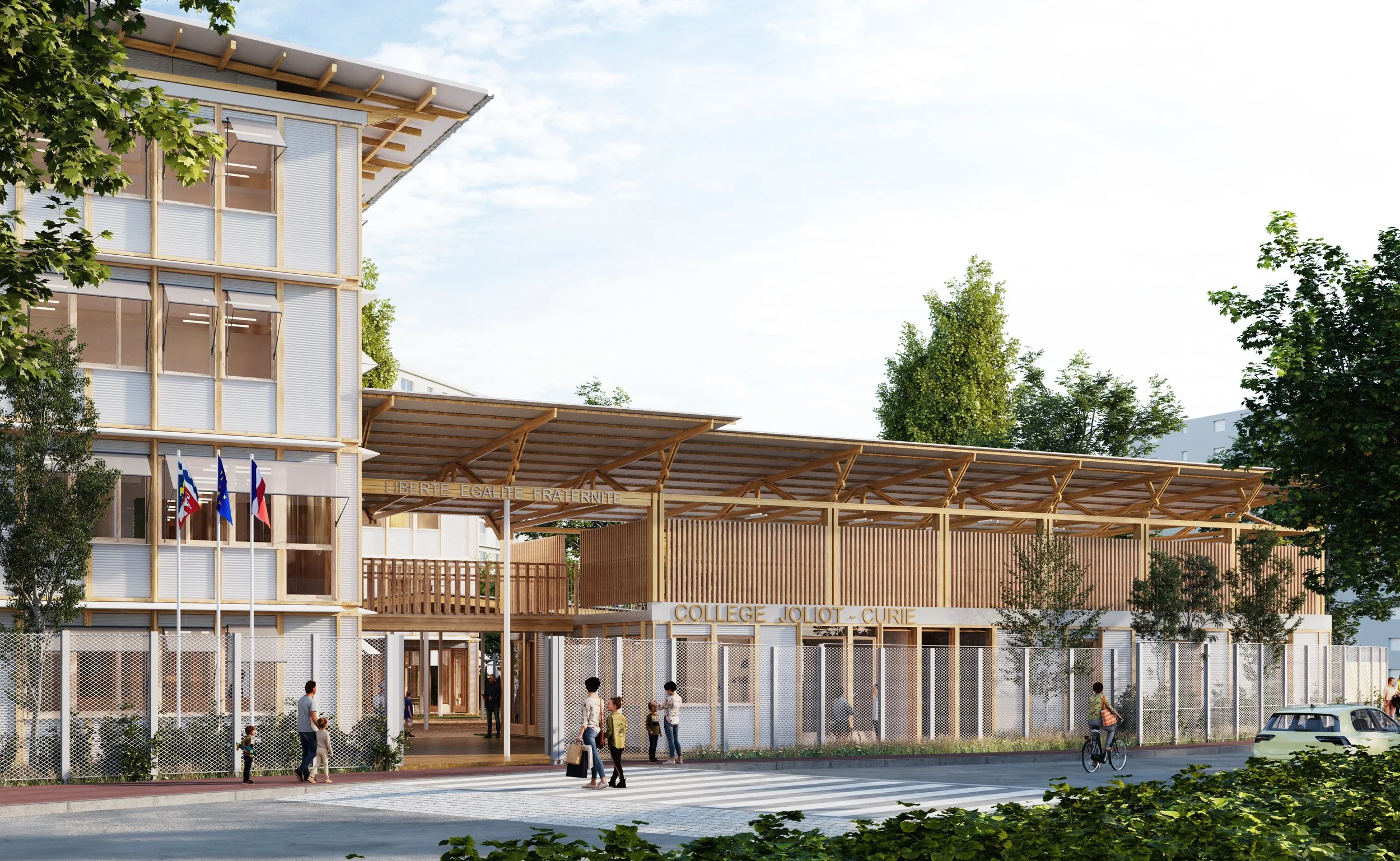 GROUPE SCOLAIRE EN 100% BOIS HORS SITE MODULAIRE A BAGNEUX