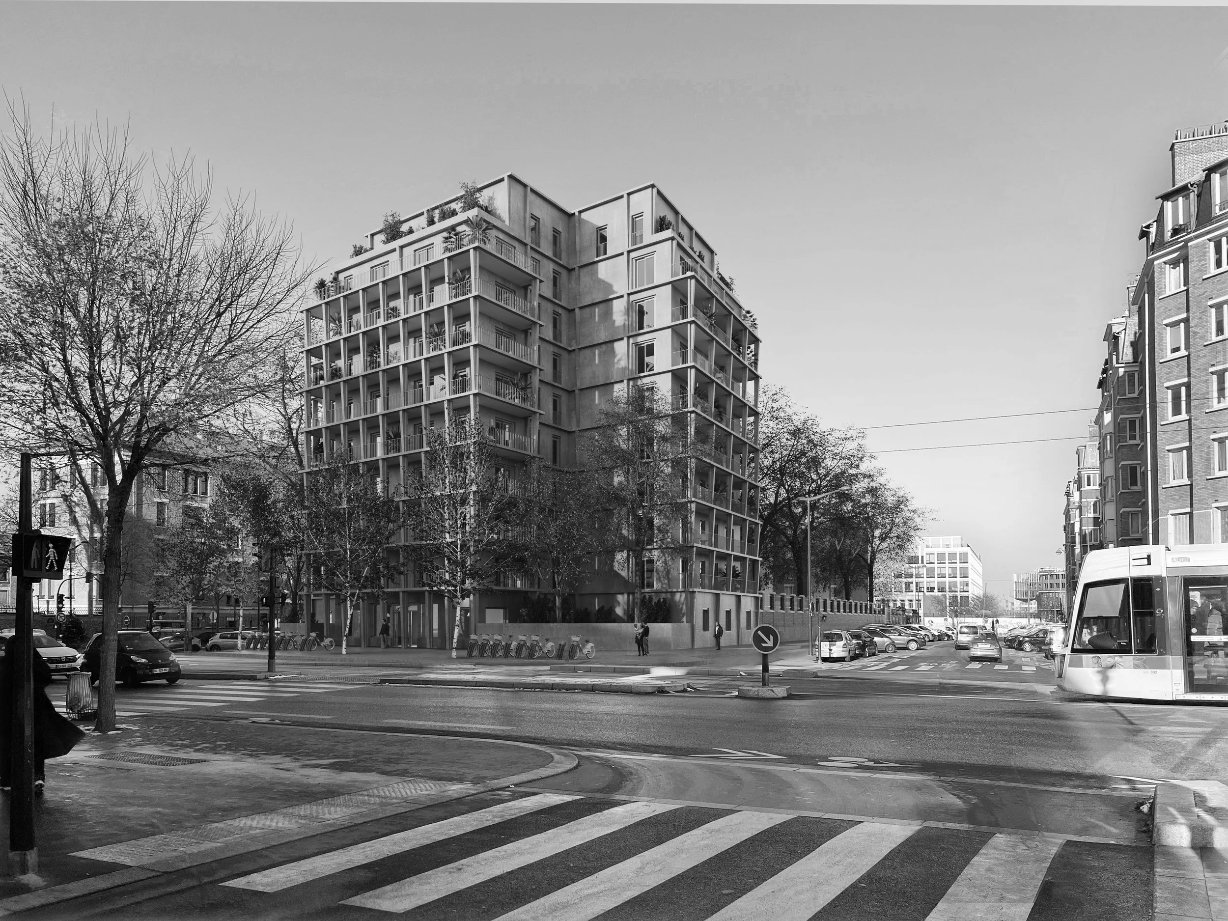 56 Logements en Béton-Bois hors site à Paris