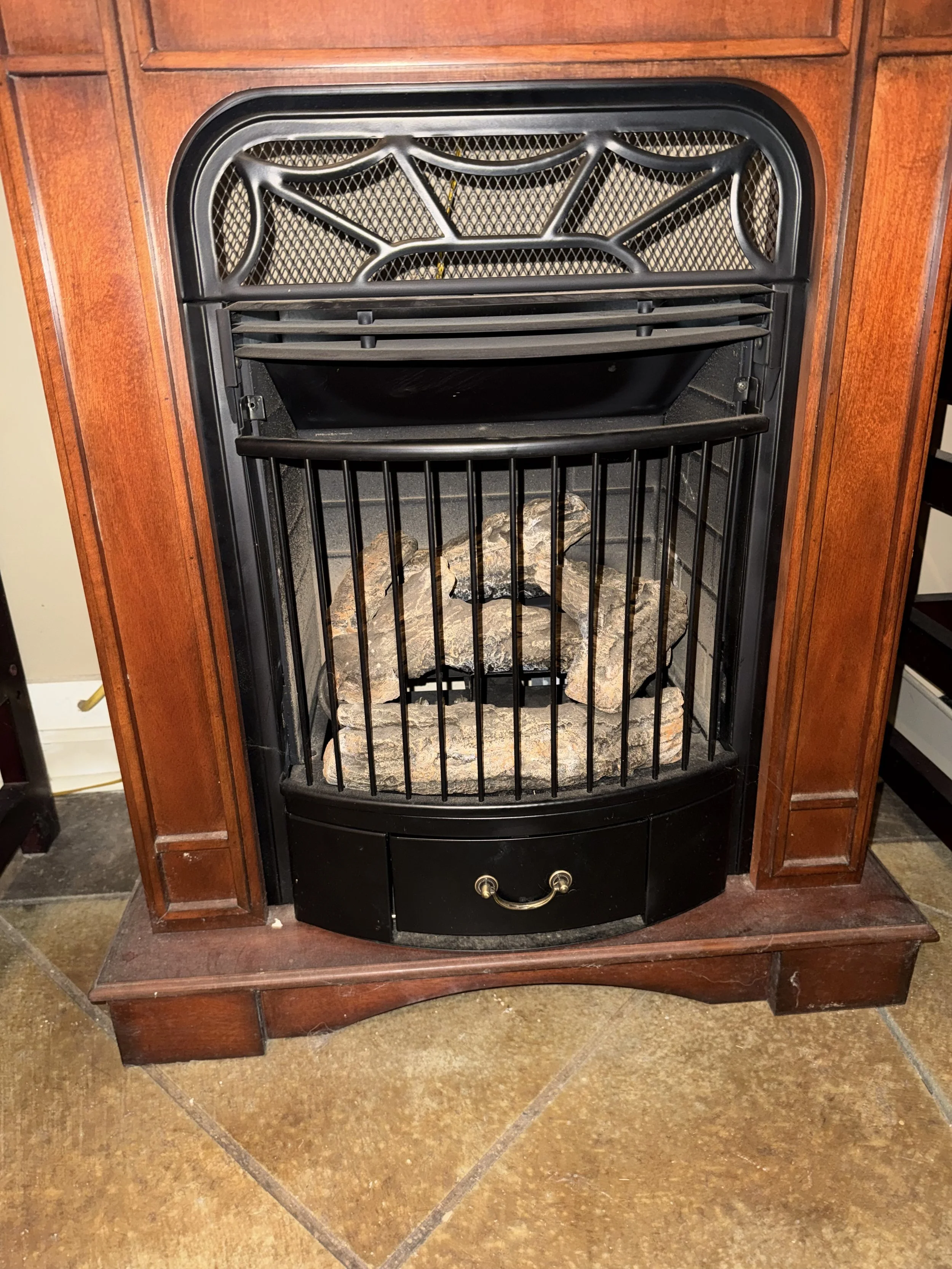 A vent free log system.