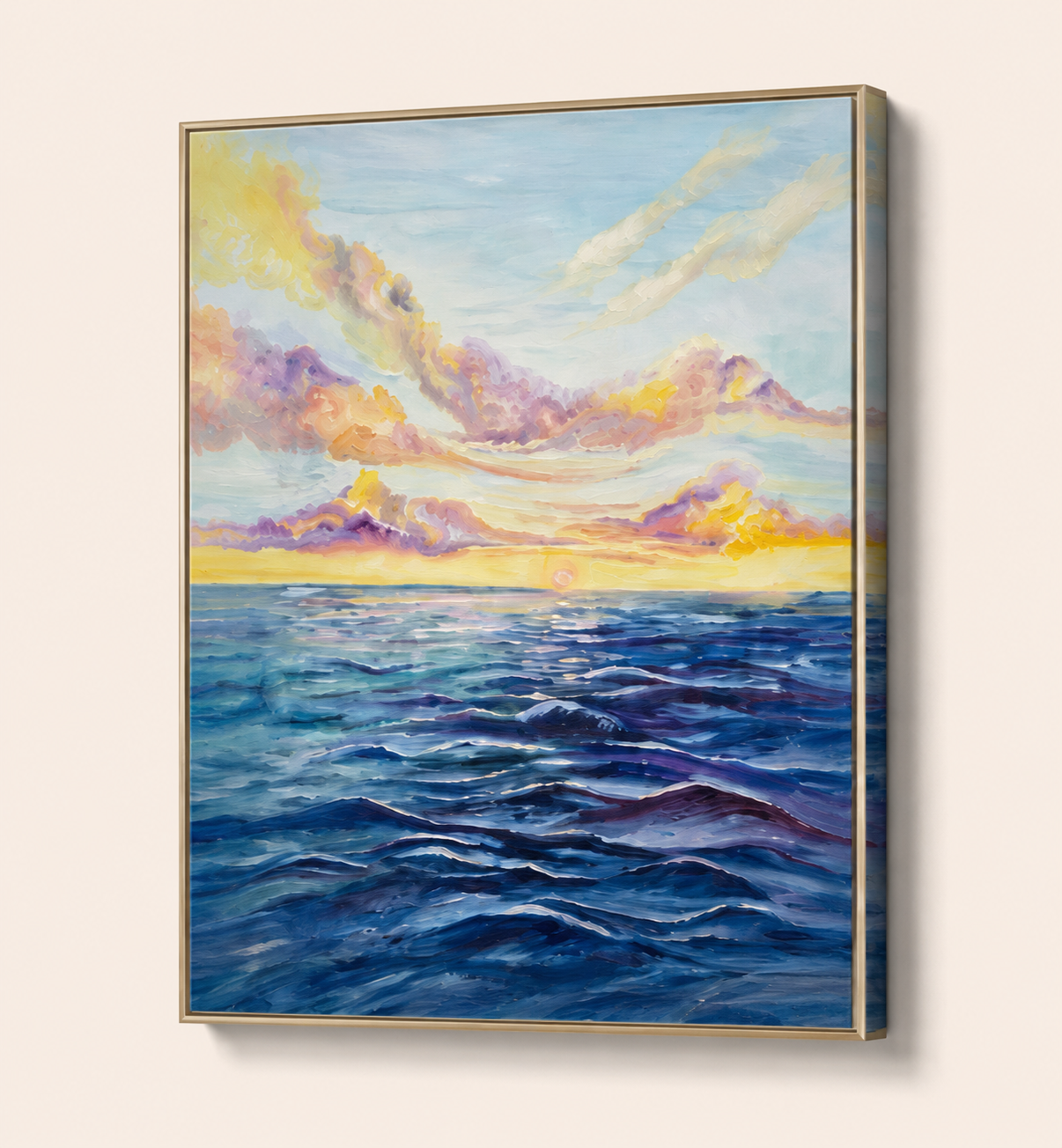Lavendar Rays on the Sea