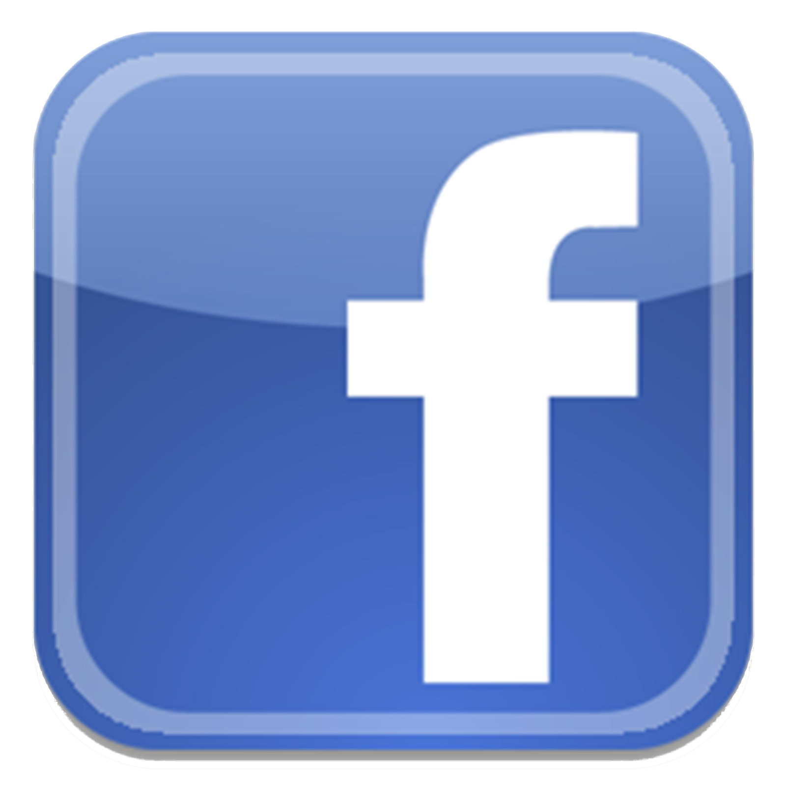 Facebook app icon with a white letter 'f' on a blue background.