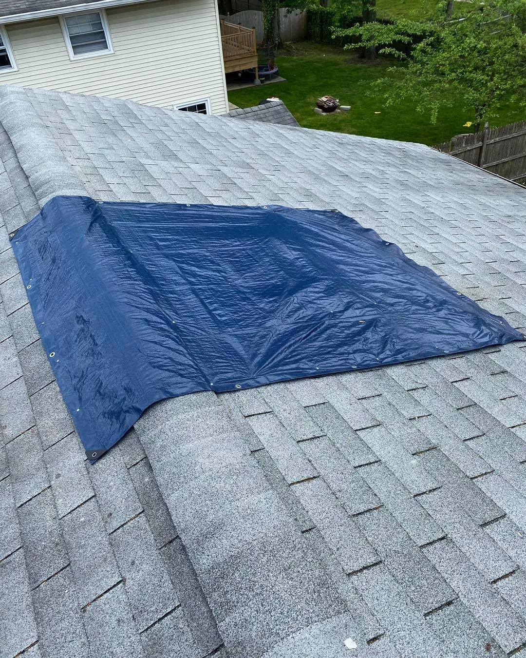 Removal of the vacant water heater chimney and prepped for roofers to come in and replace roof.