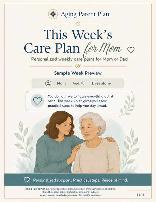 Care plan cover sample page